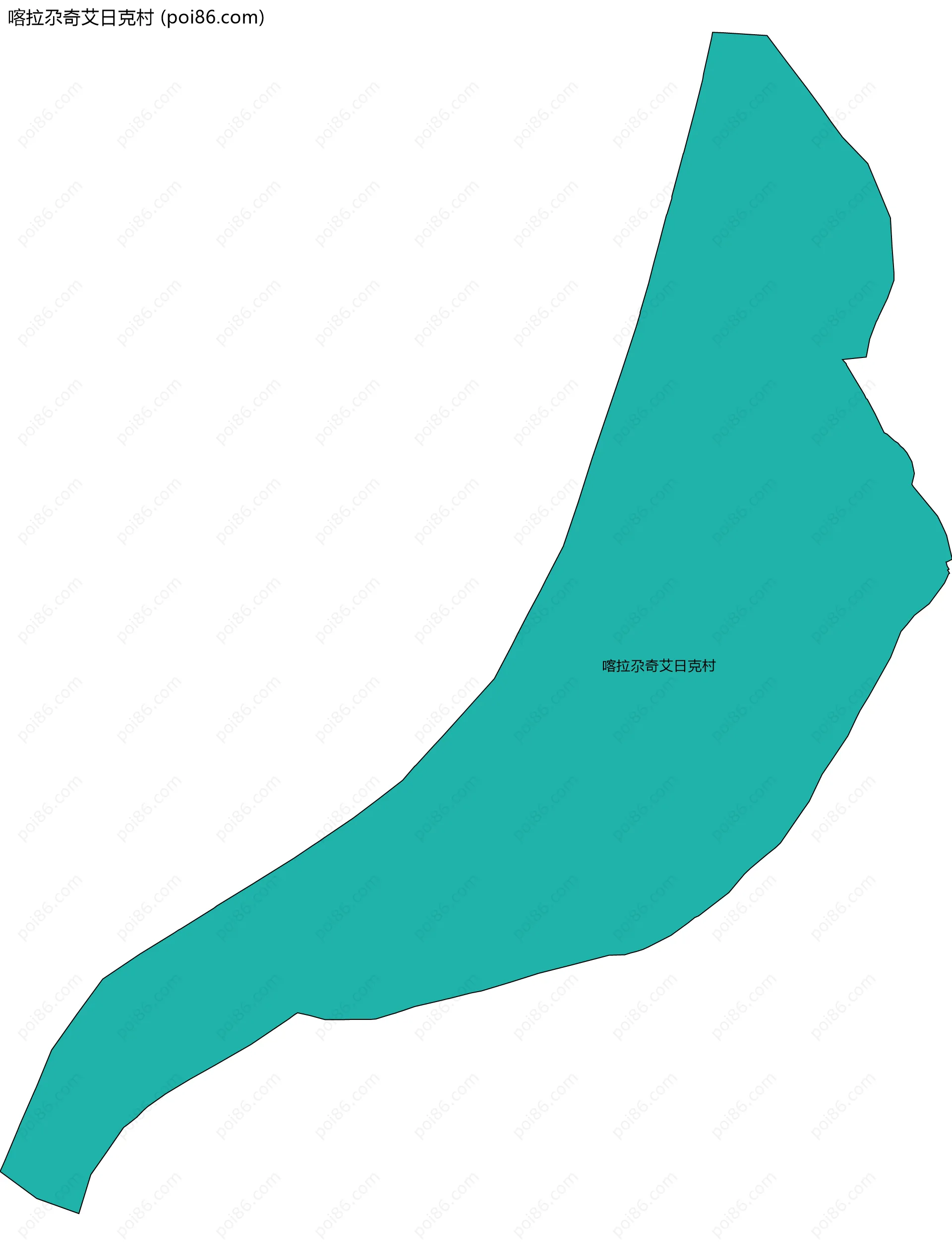 喀拉尕奇艾日克村边界地图