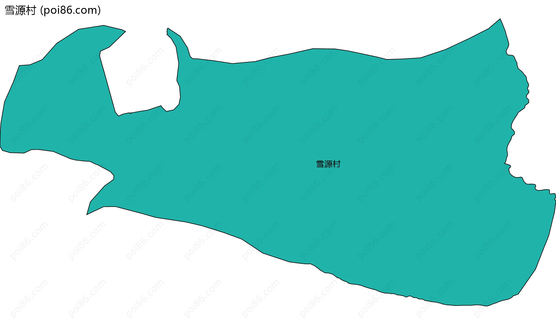 雪源村边界地图