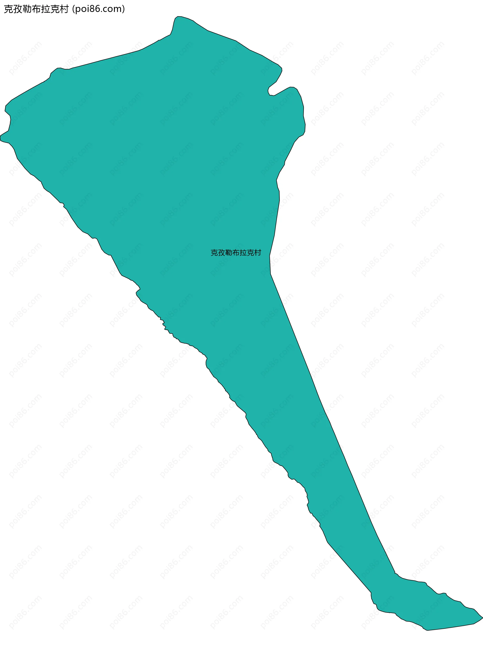 克孜勒布拉克村边界地图