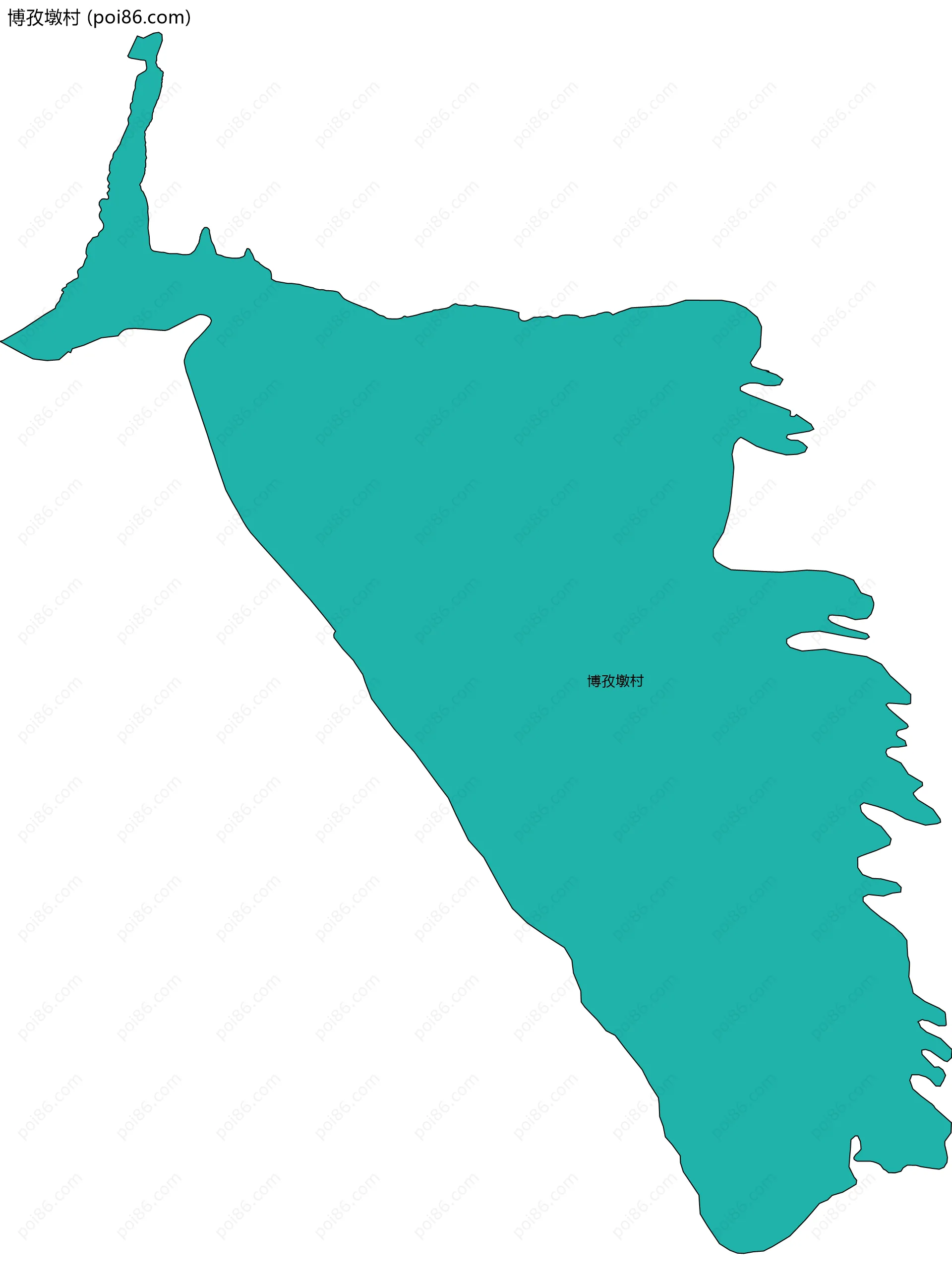 博孜墩村边界地图