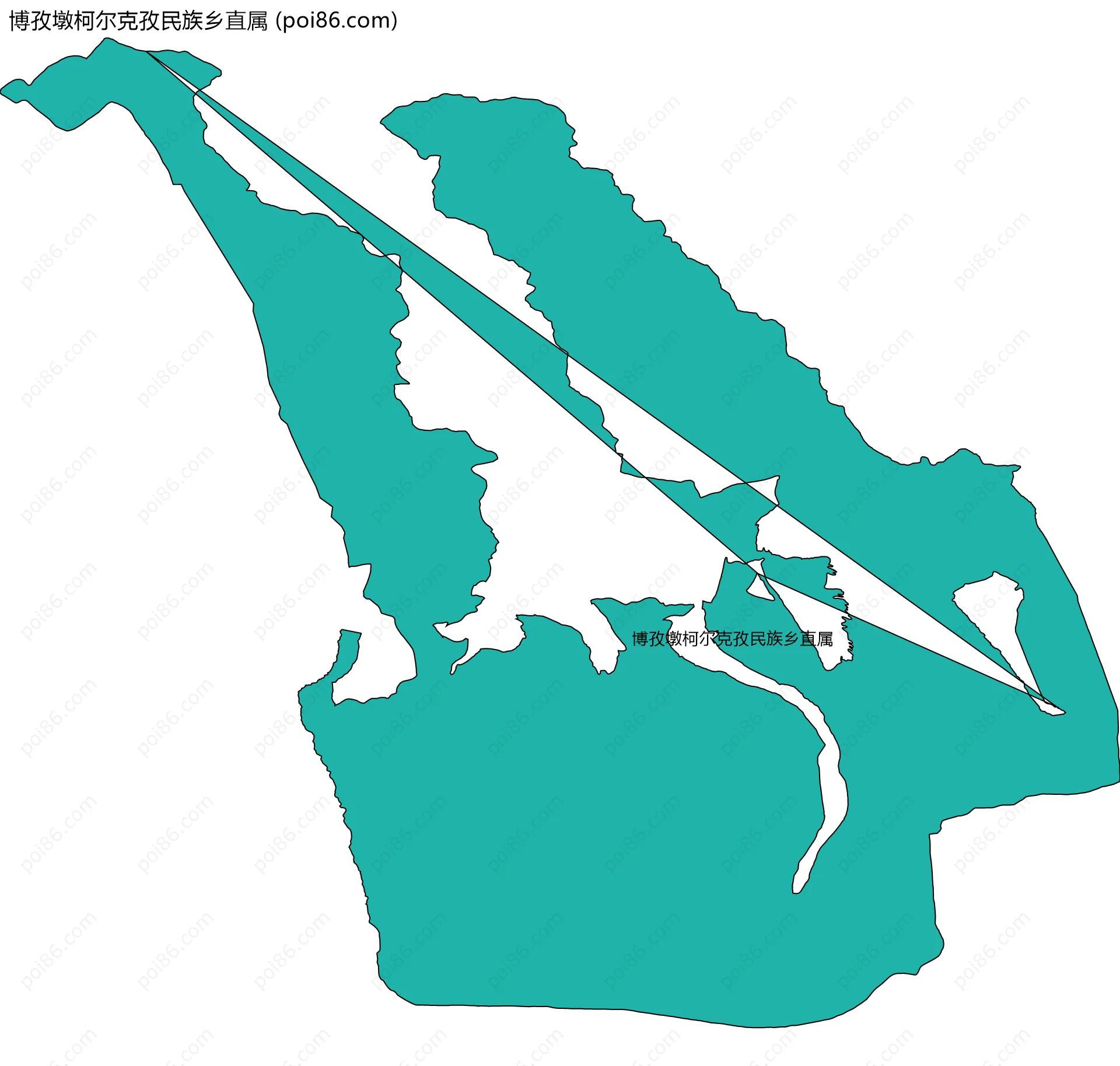 博孜墩柯尔克孜民族乡直属边界地图