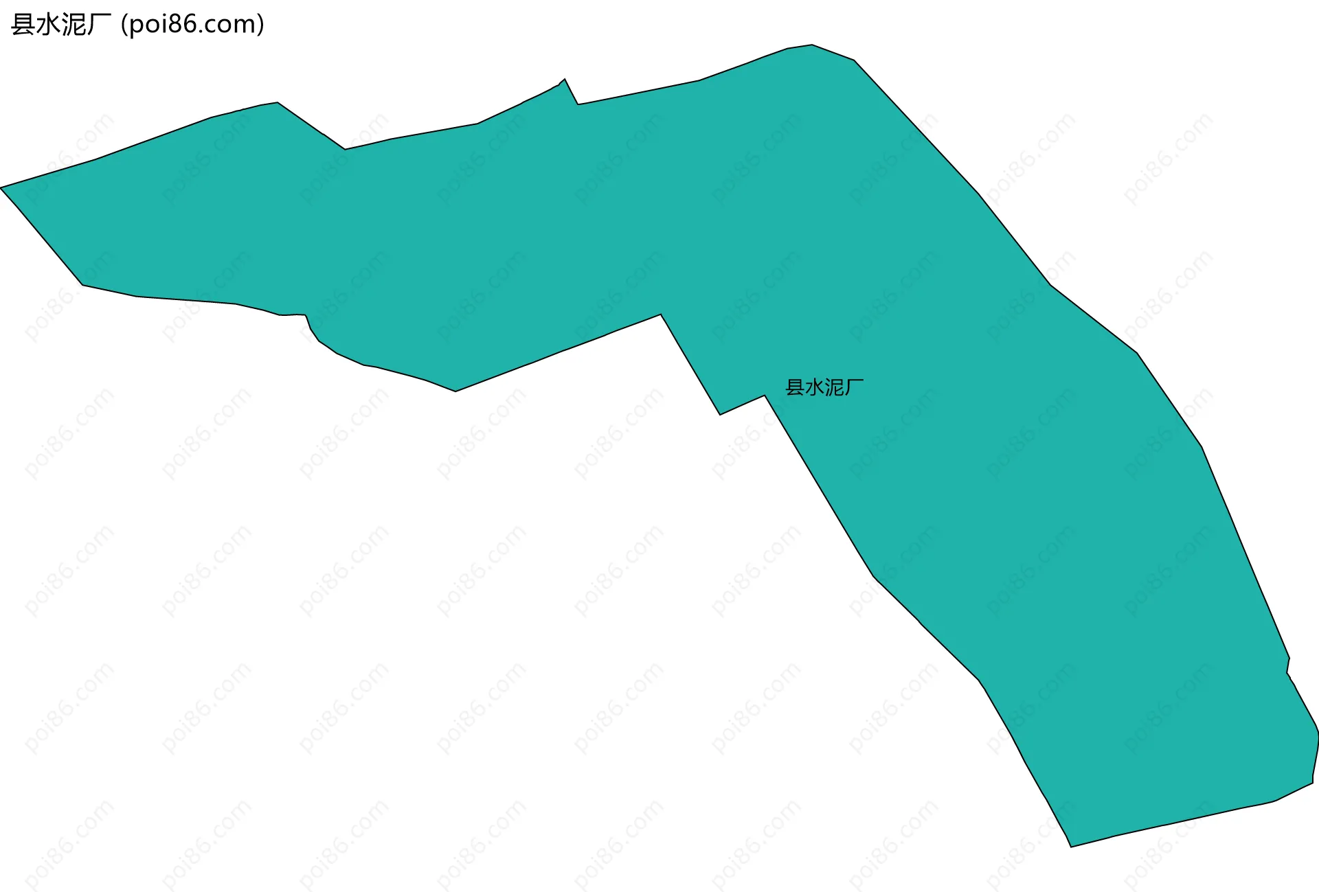 县水泥厂边界地图