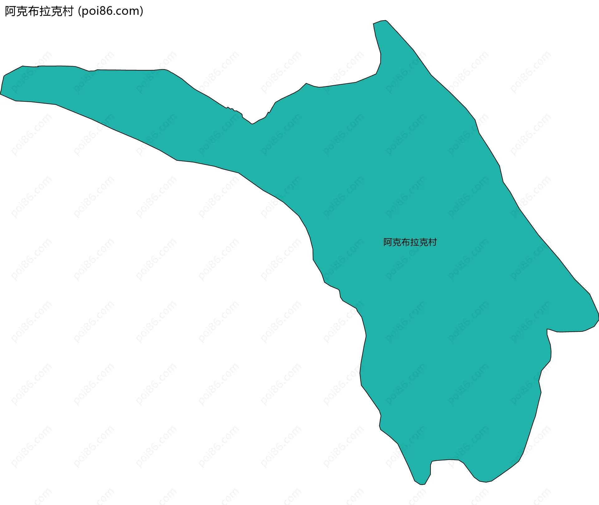 阿克布拉克村边界地图