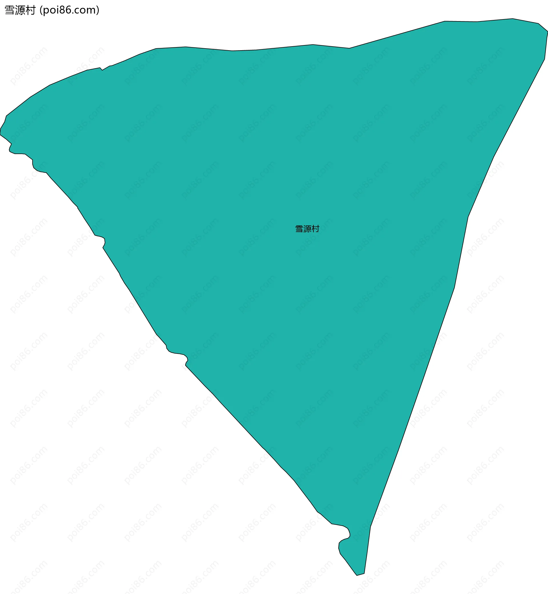 雪源村边界地图
