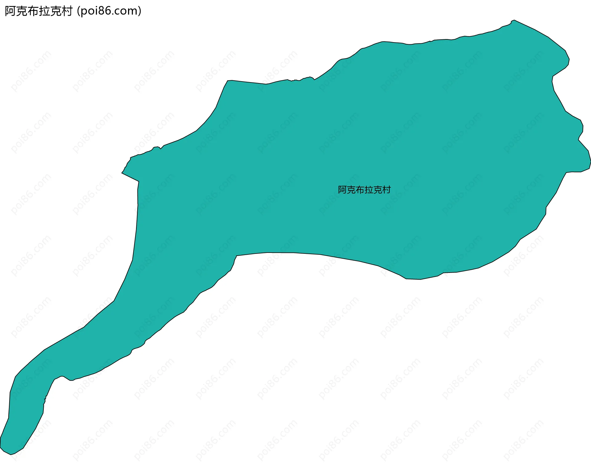 阿克布拉克村边界地图
