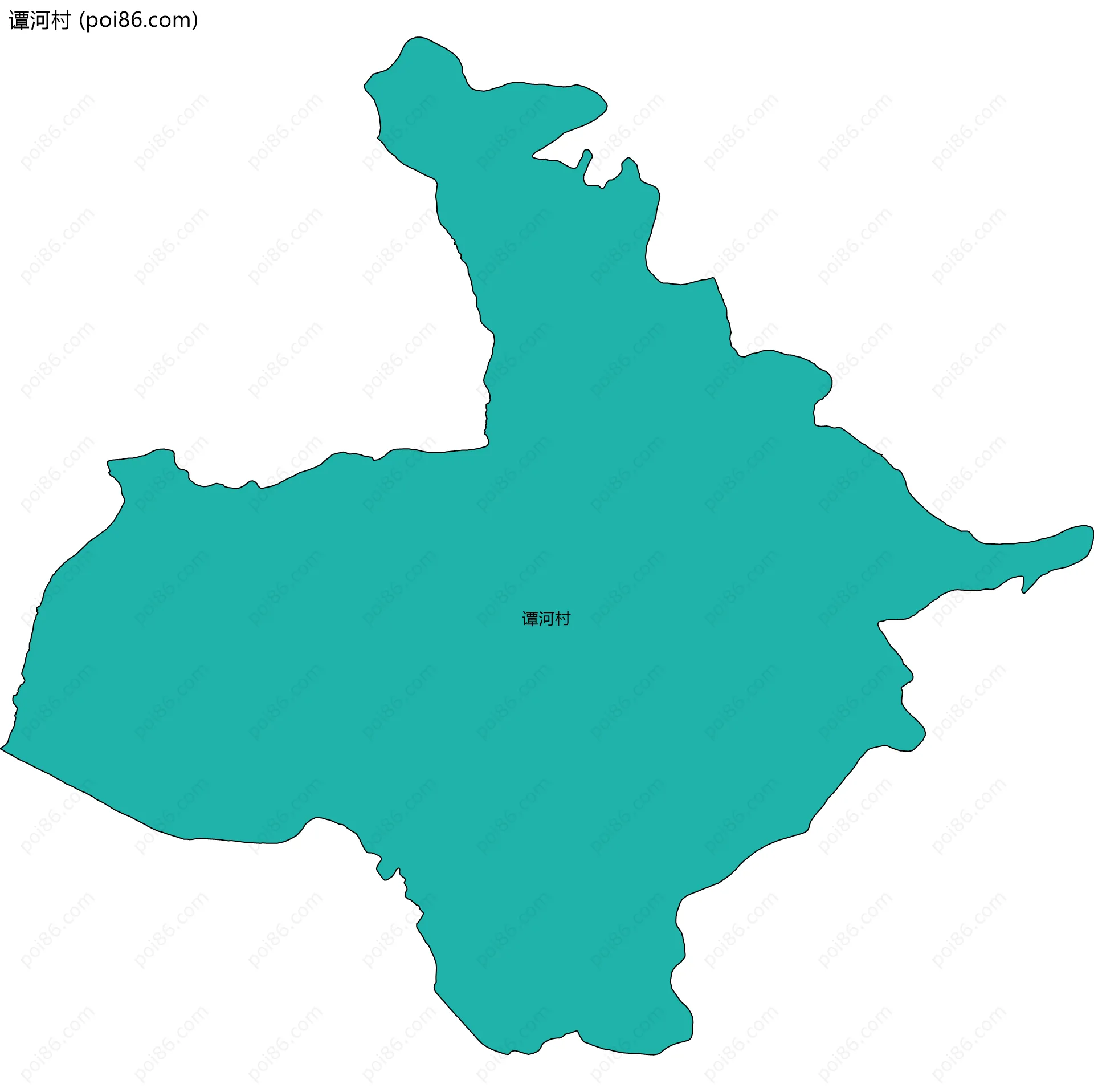 谭河村边界地图