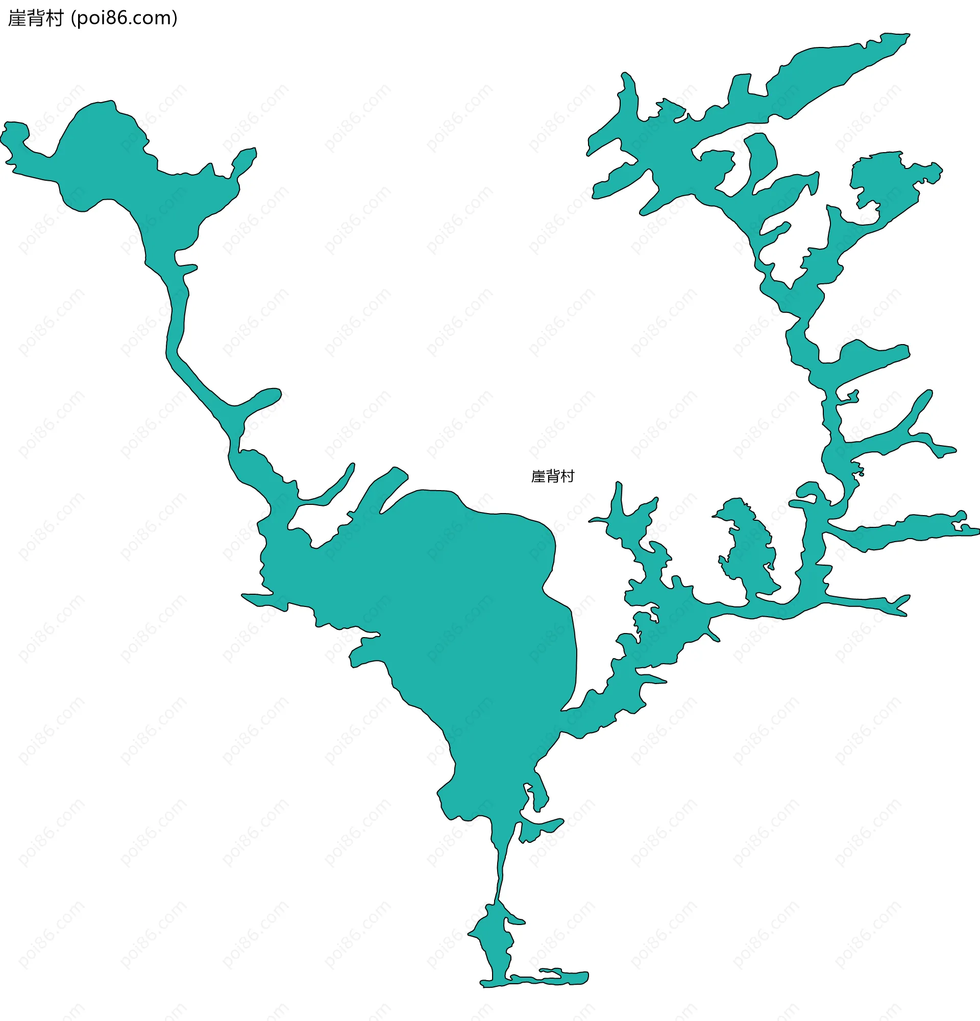 崖背村边界地图