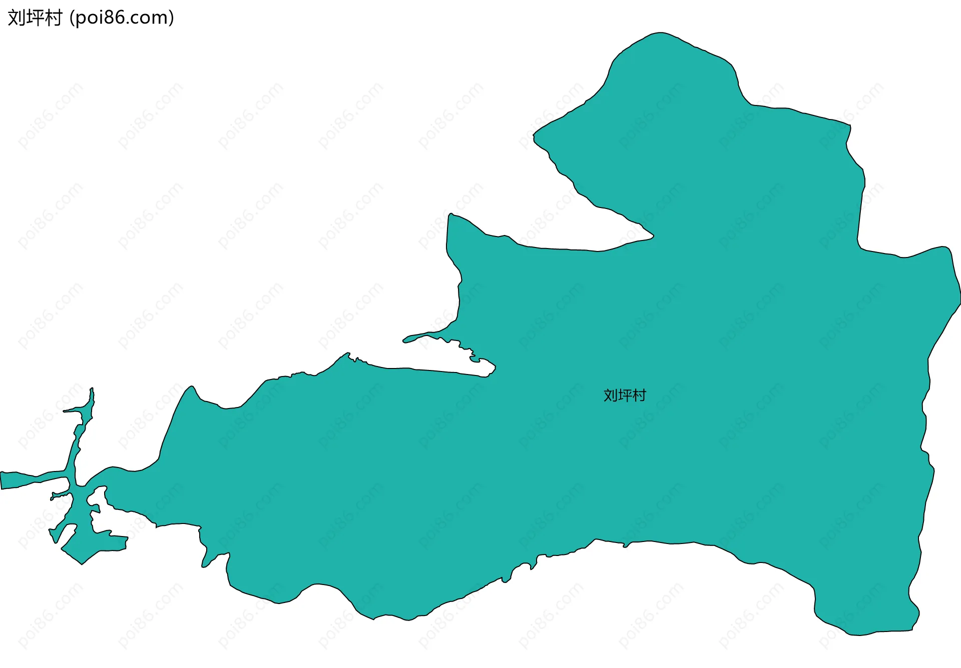 刘坪村边界地图