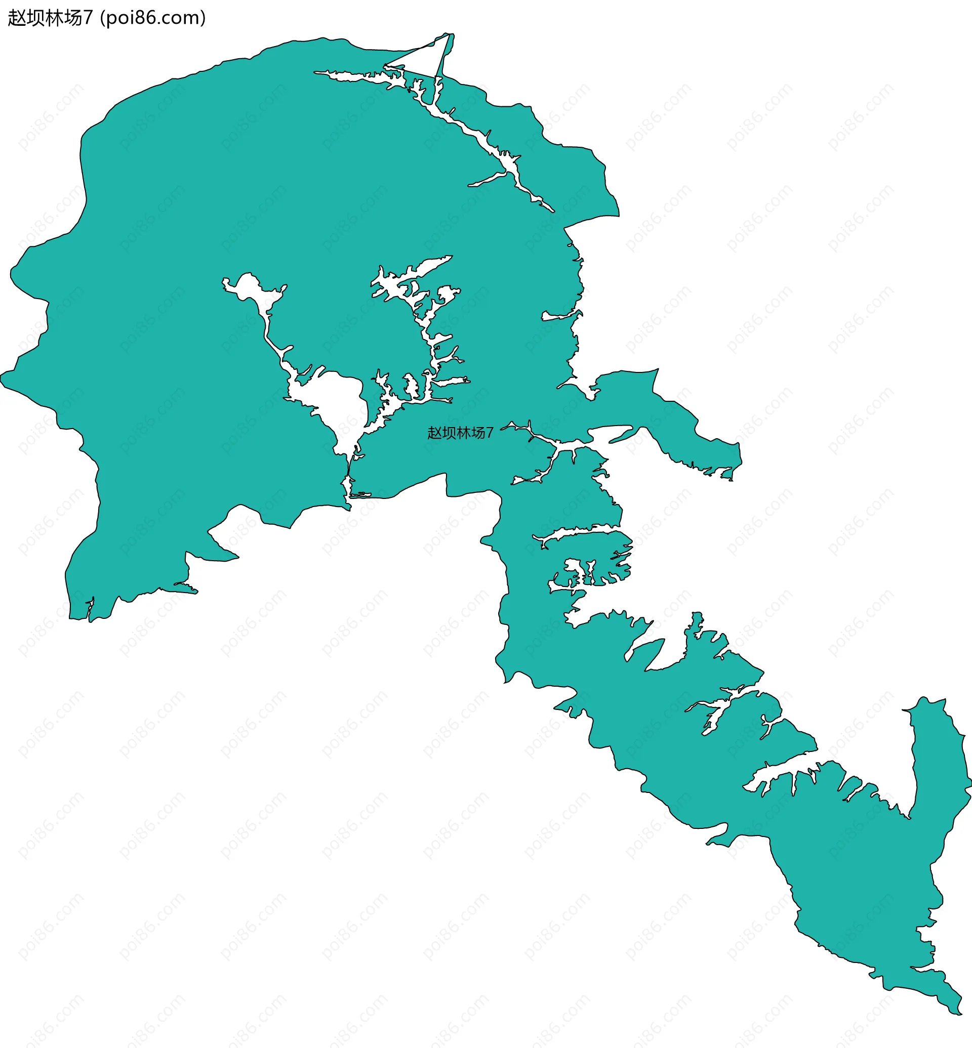 赵坝林场7边界地图