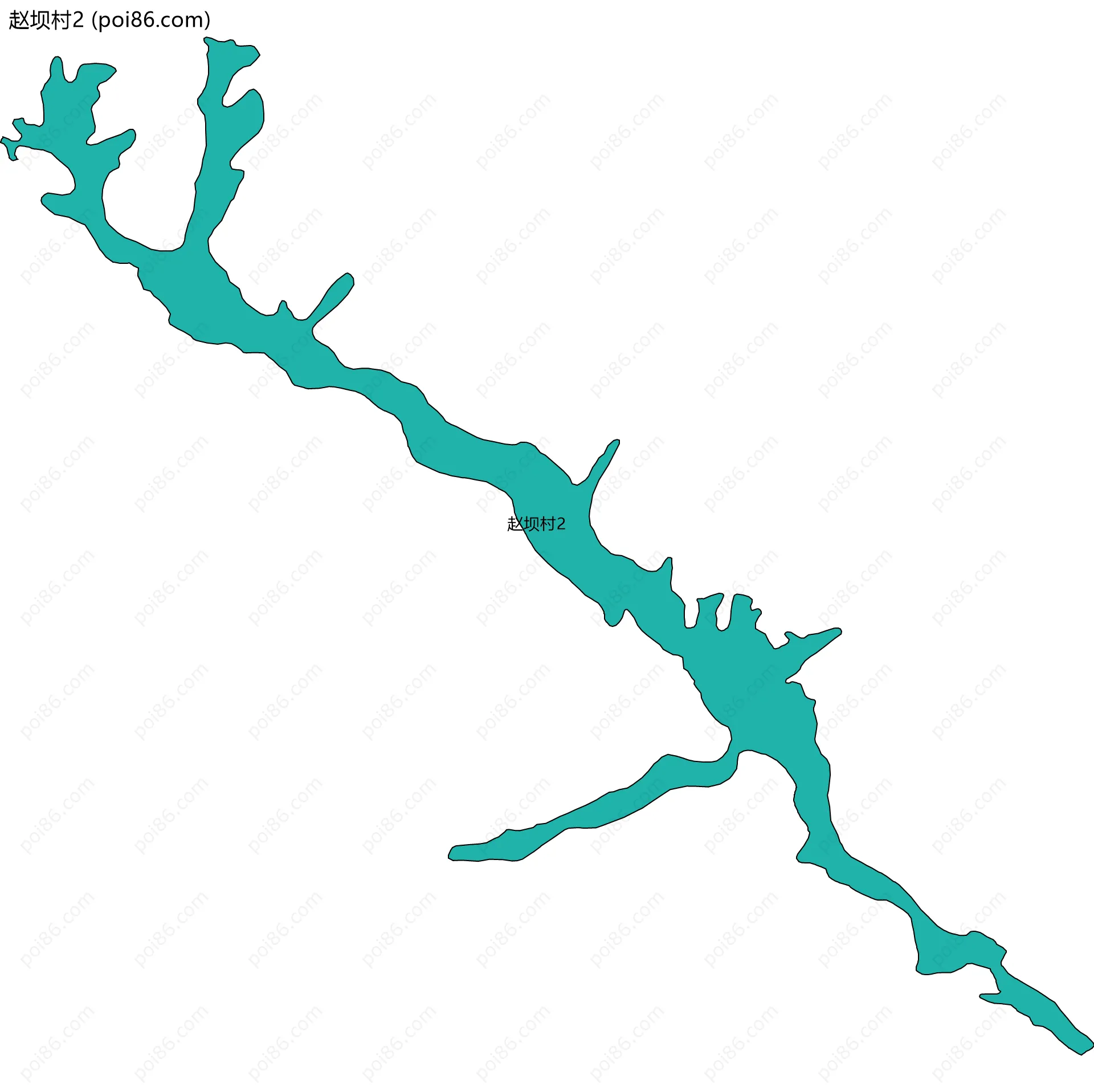 赵坝村2边界地图