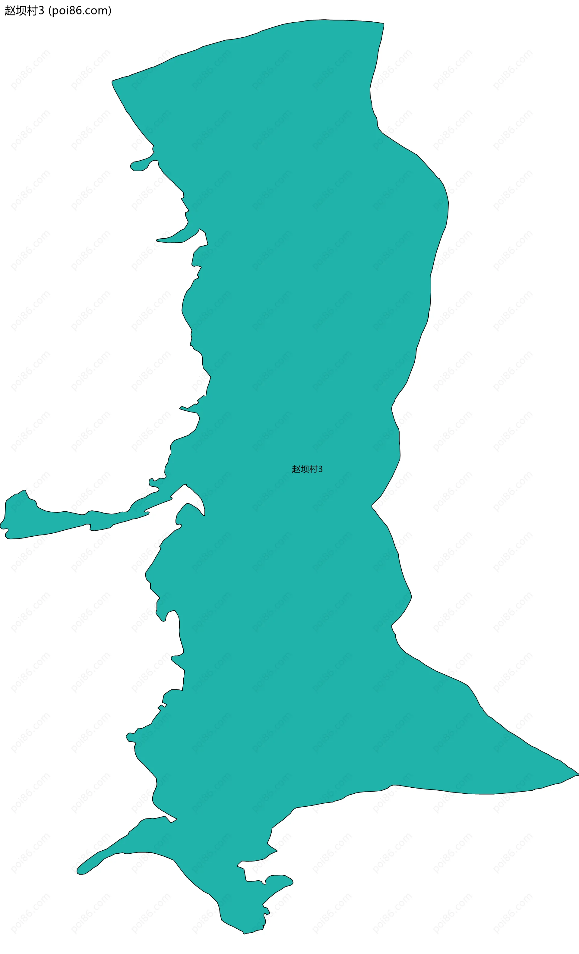 赵坝村3边界地图