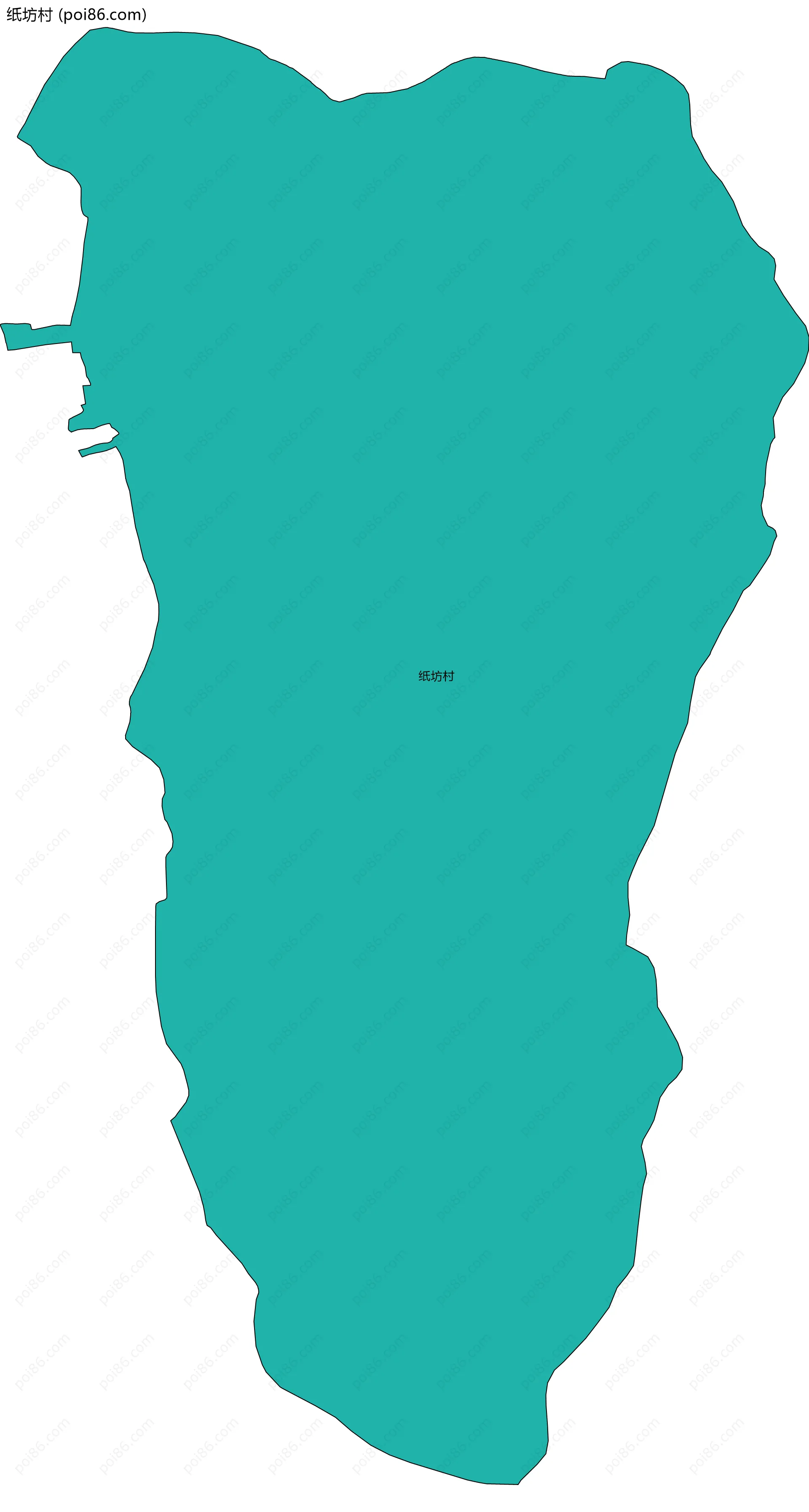 纸坊村边界地图