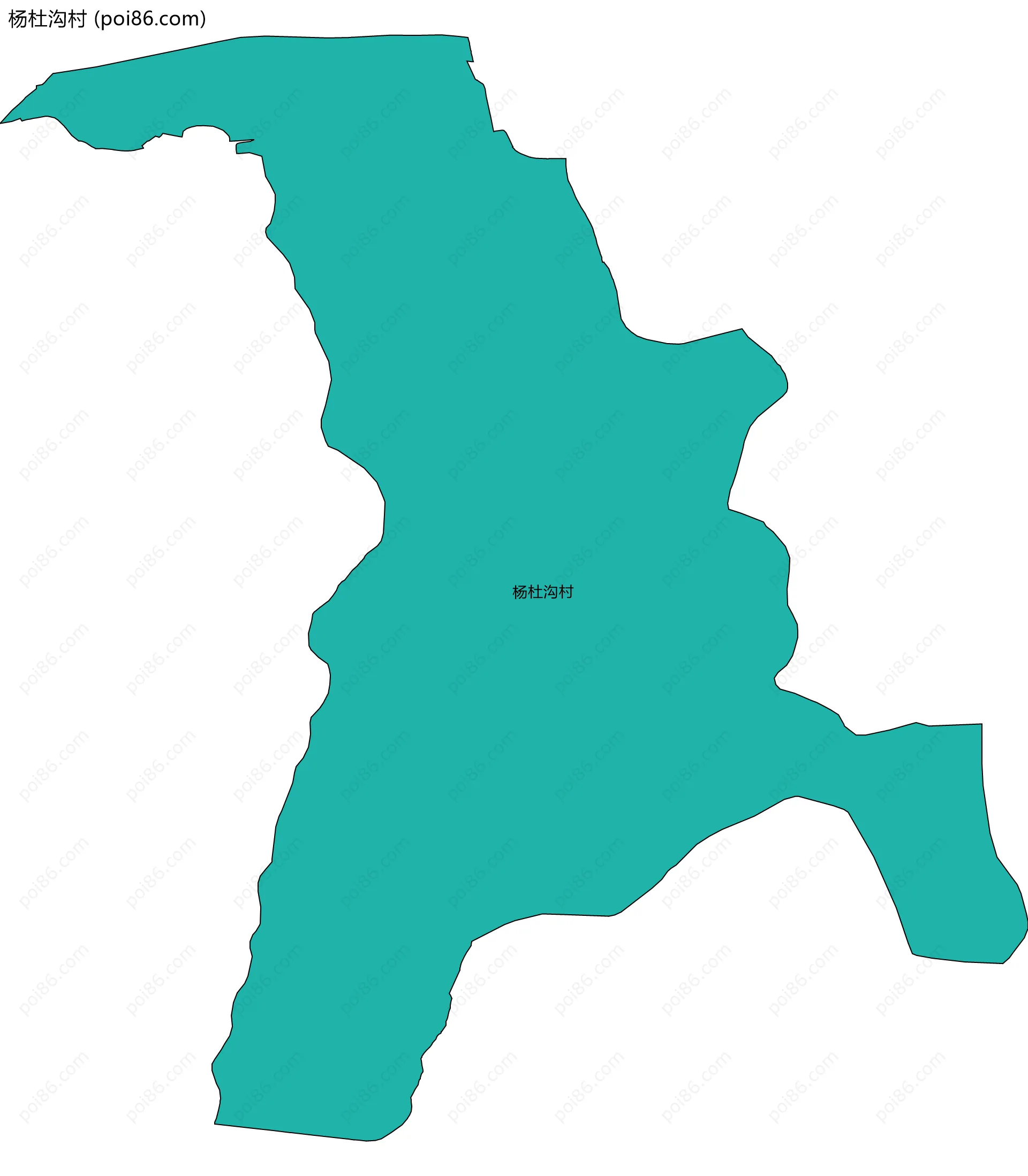 杨杜沟村边界地图