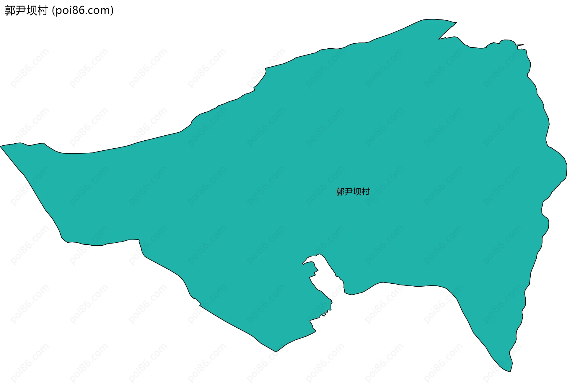 郭尹坝村边界地图