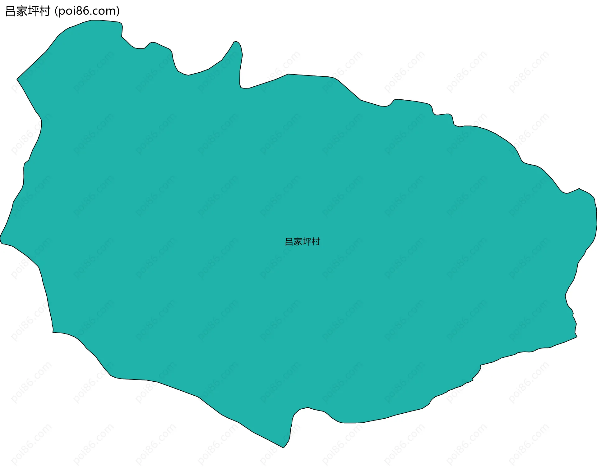 吕家坪村边界地图