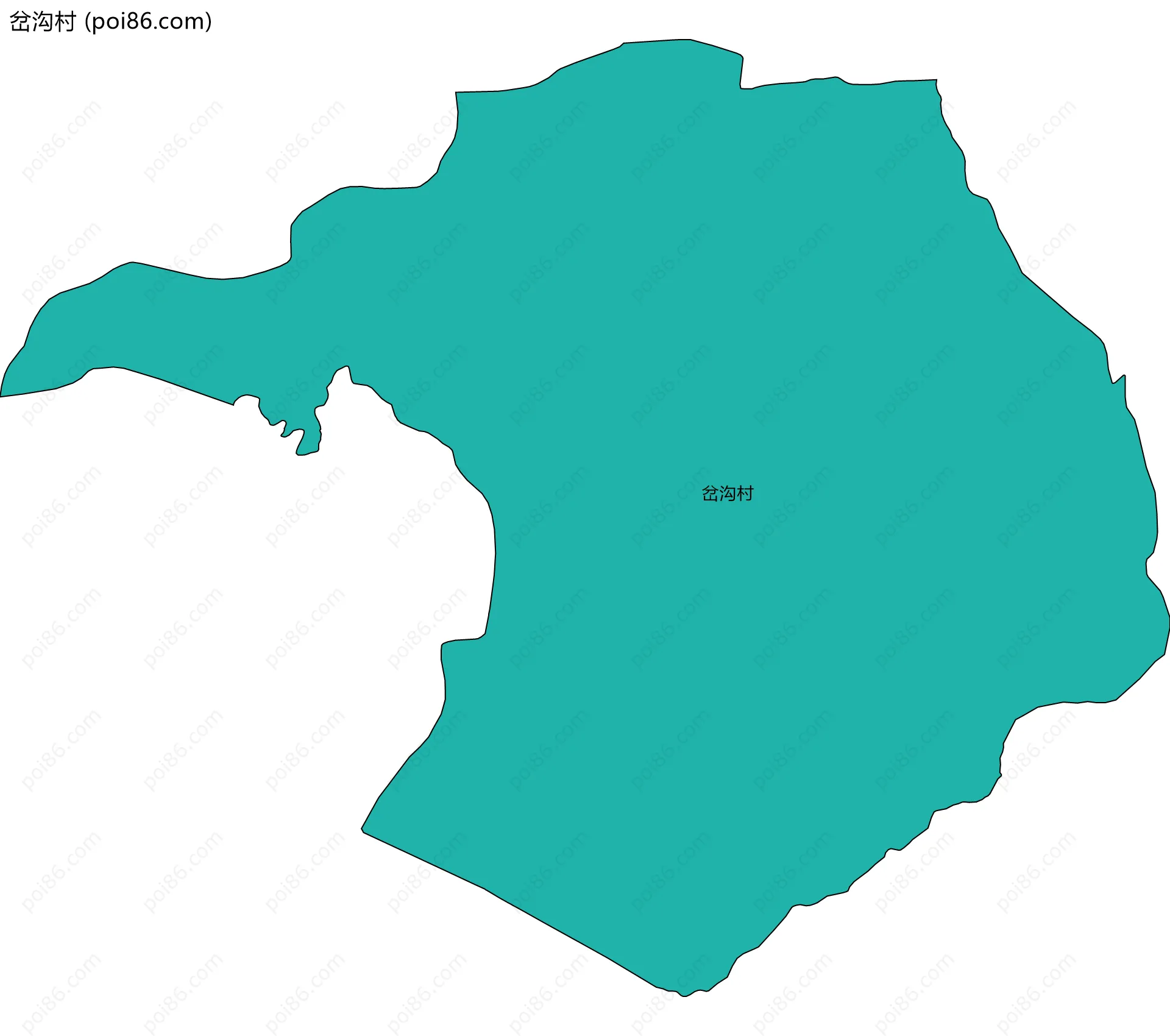 岔沟村边界地图