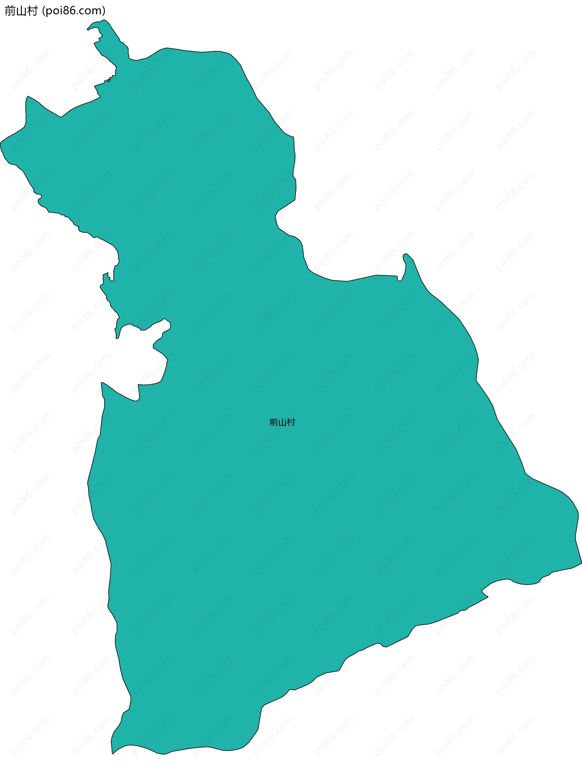 前山村边界地图