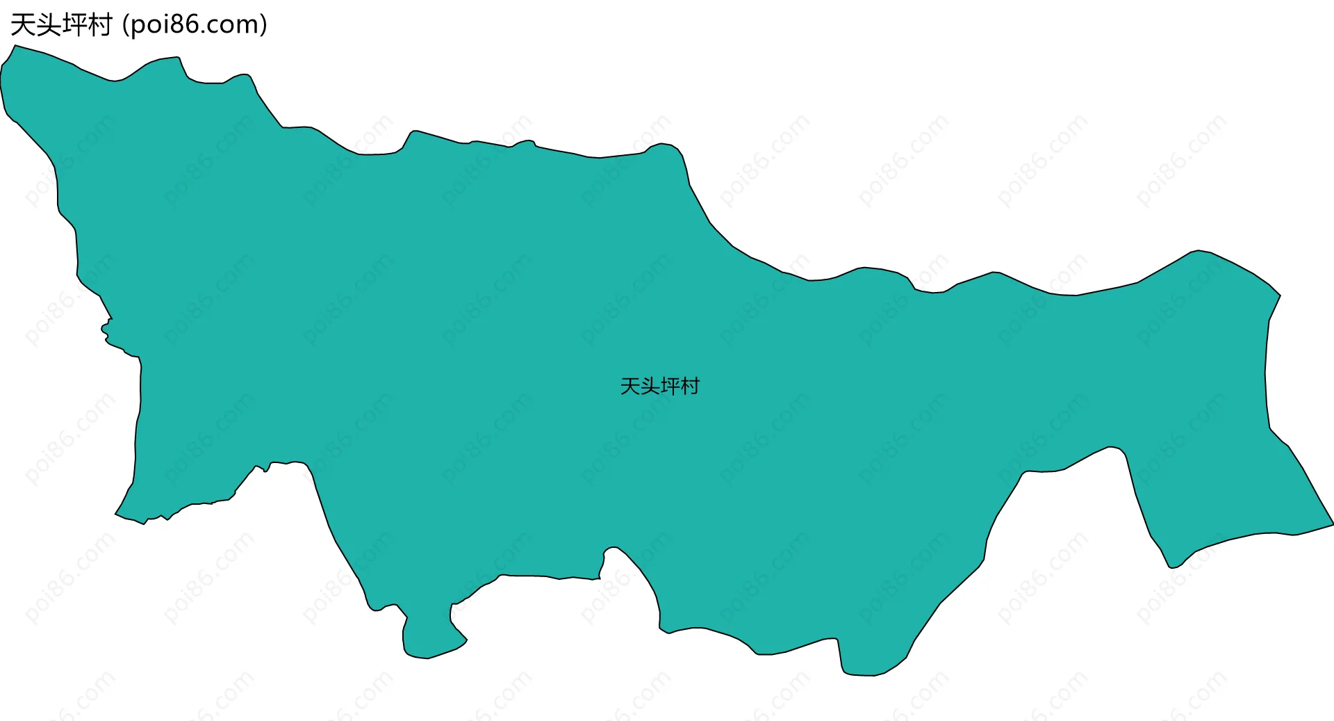 天头坪村边界地图