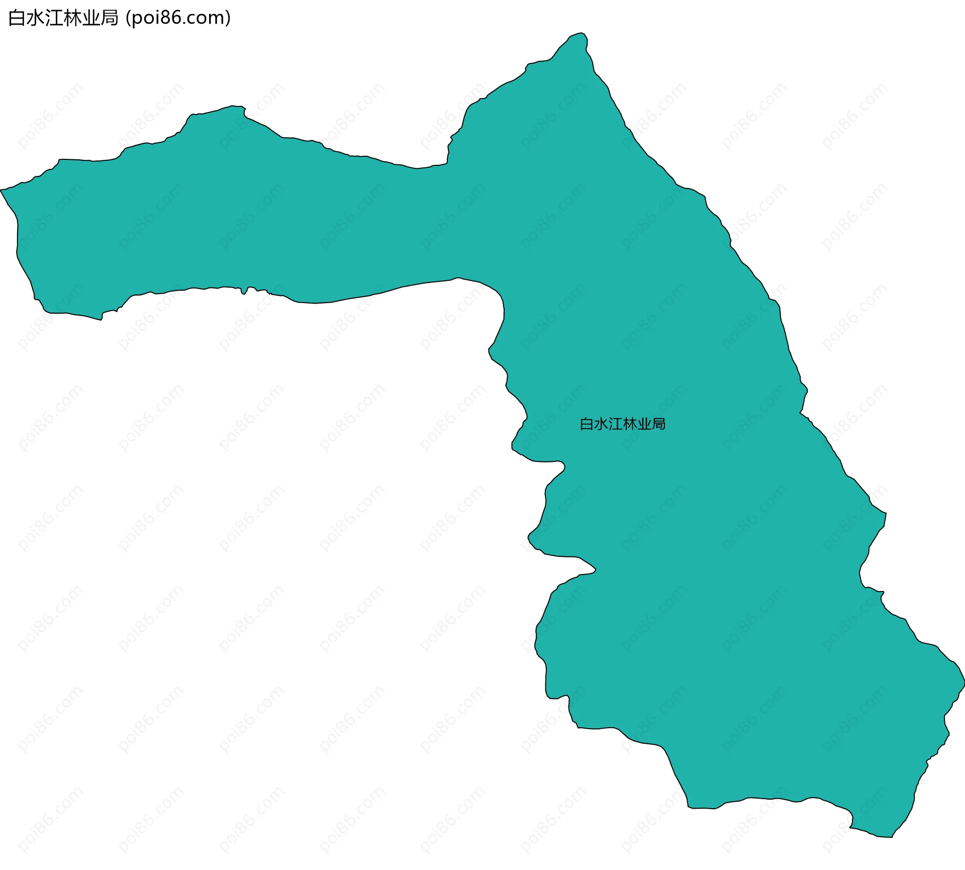白水江林业局边界地图