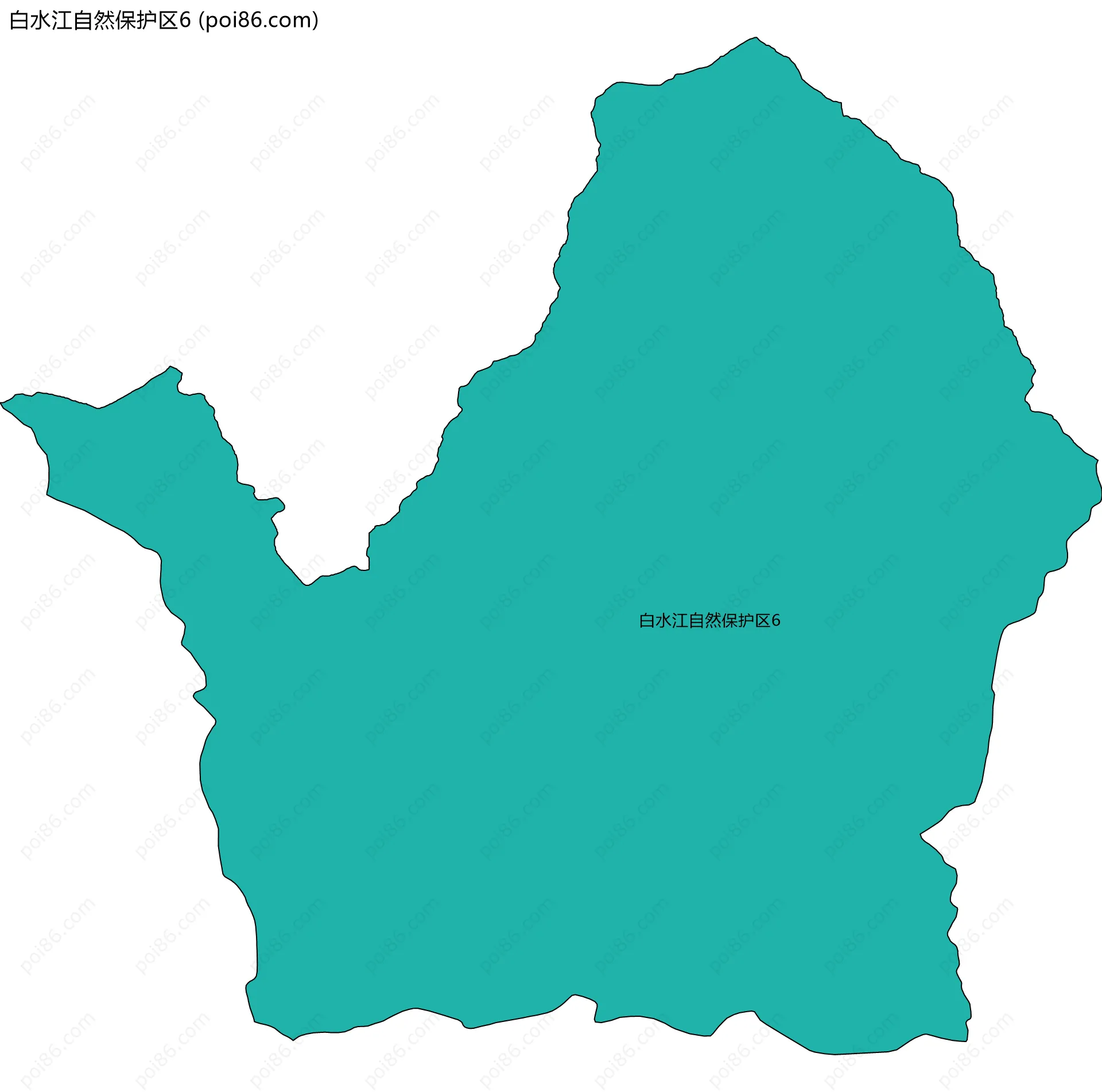 白水江自然保护区6边界地图