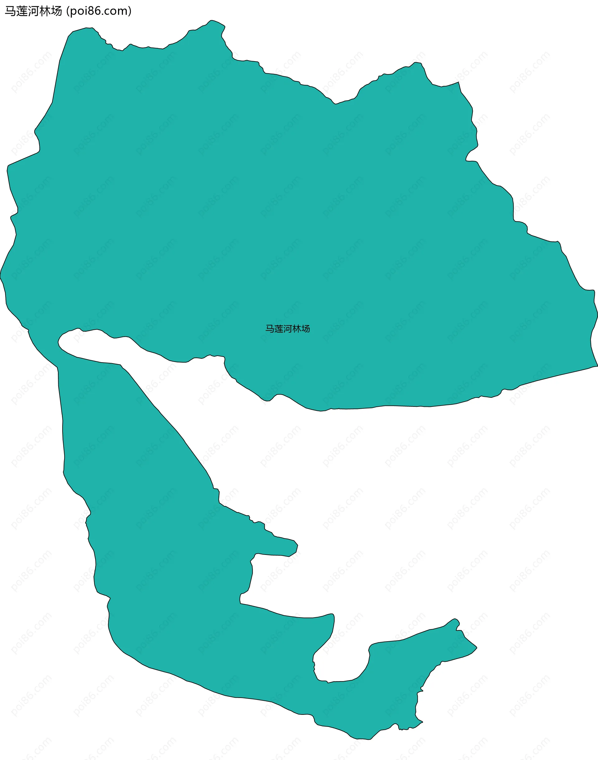 马莲河林场边界地图