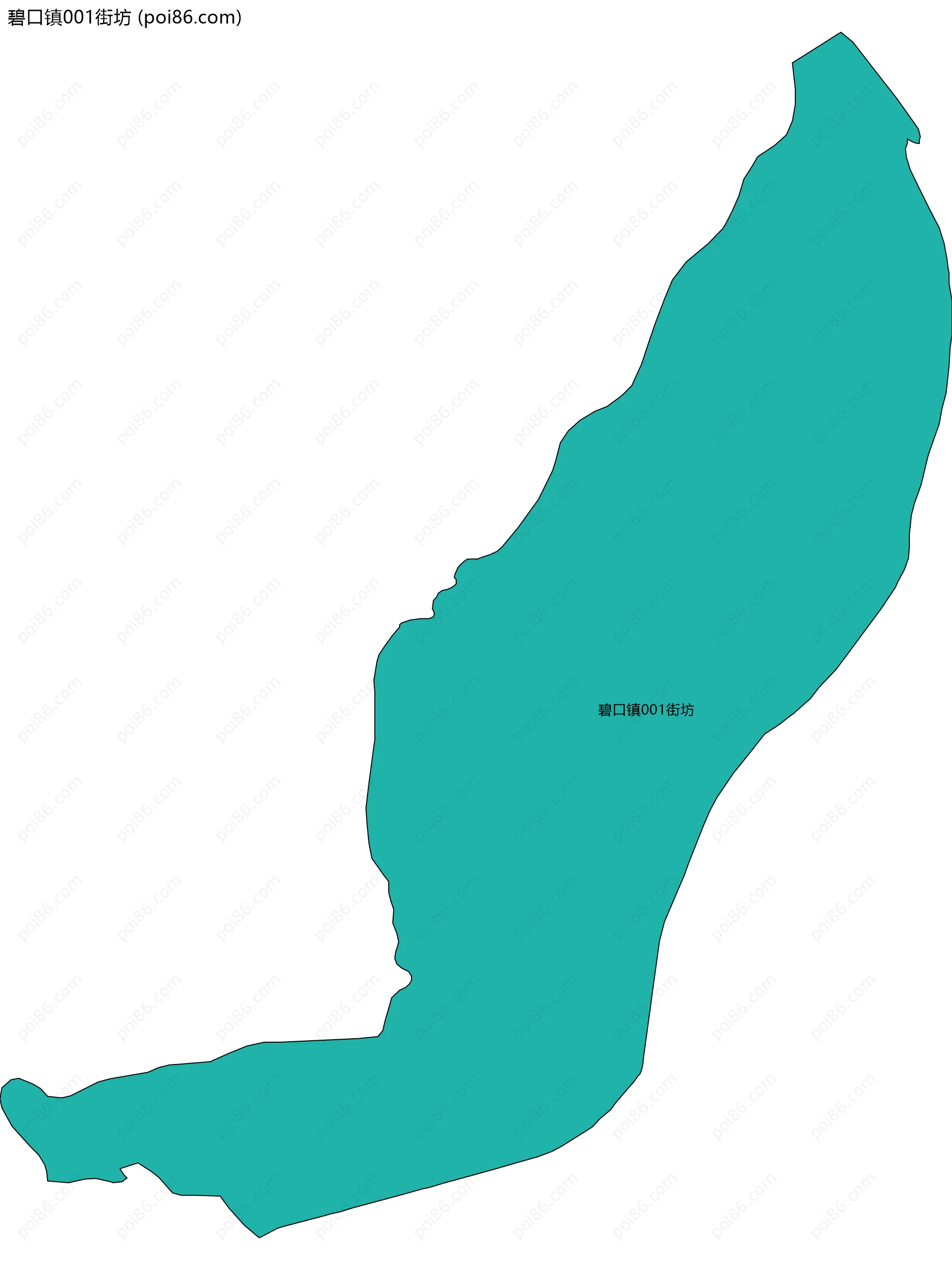 碧口镇001街坊边界地图