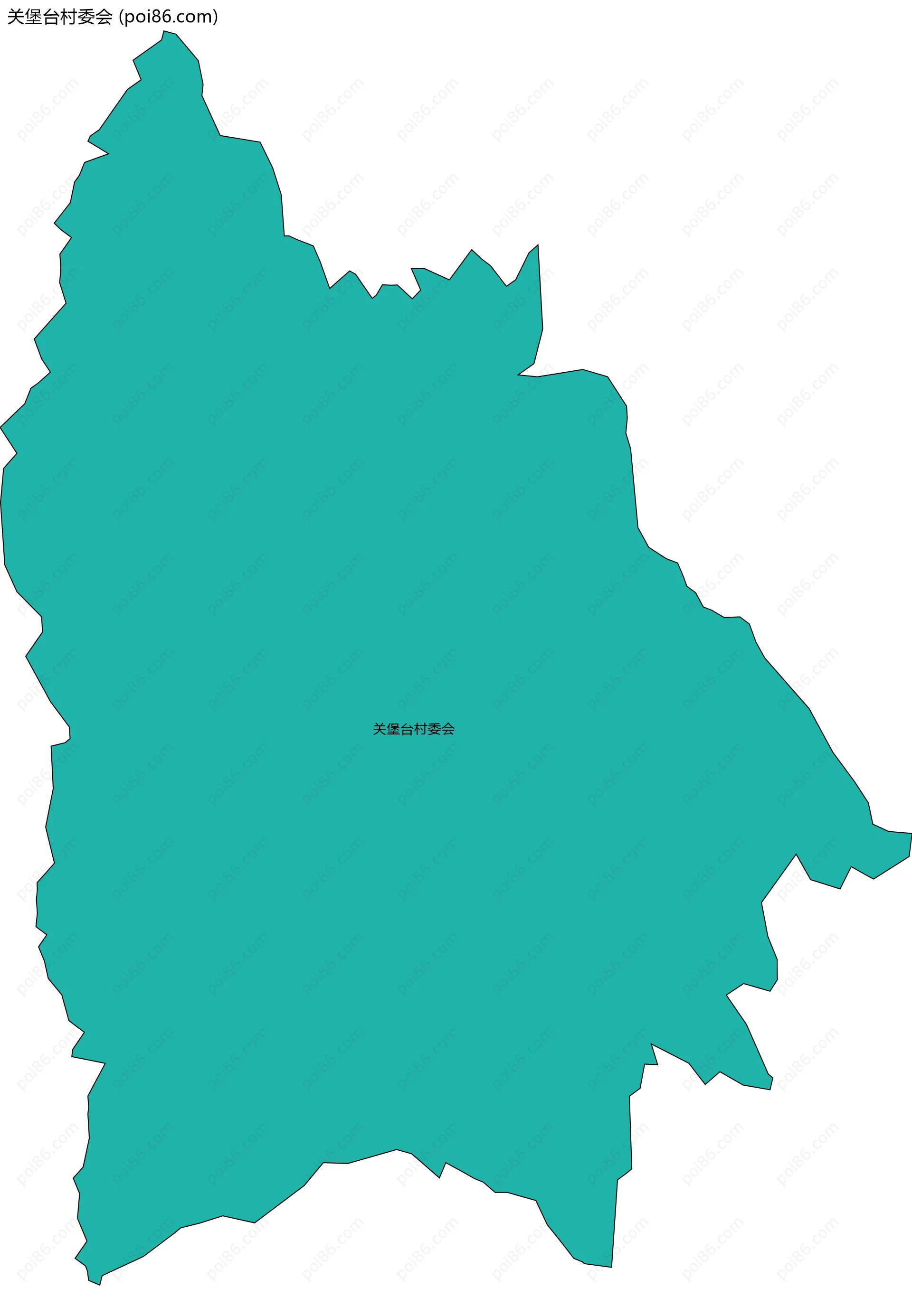 关堡台村委会边界地图