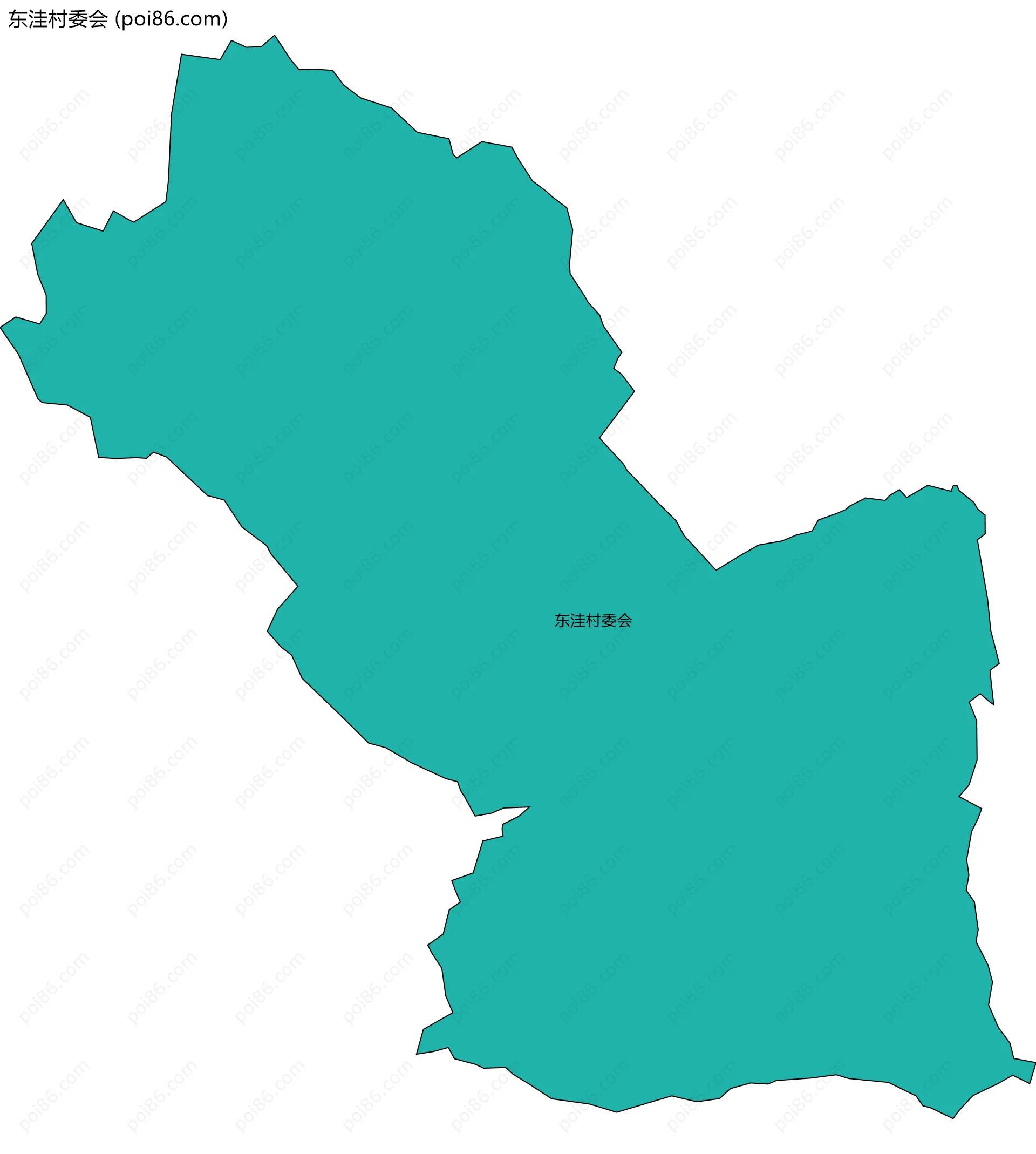 东洼村委会边界地图