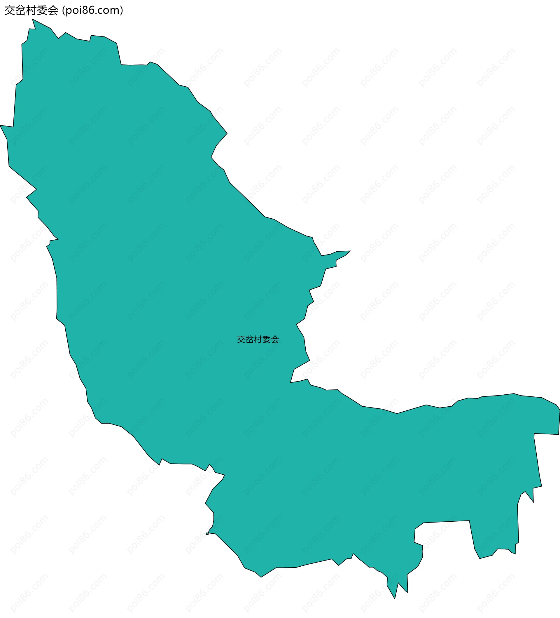 交岔村委会边界地图