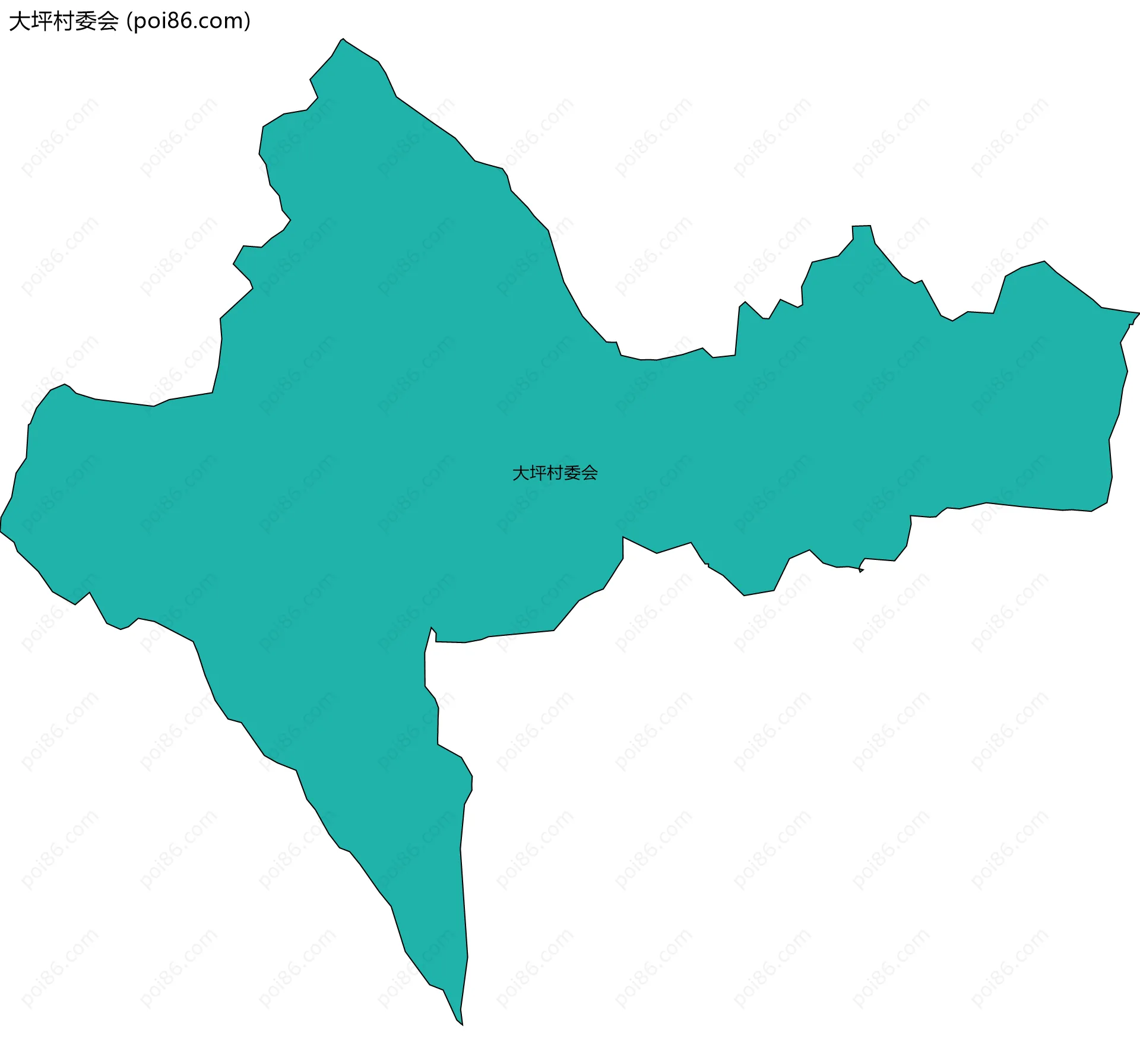 大坪村委会边界地图