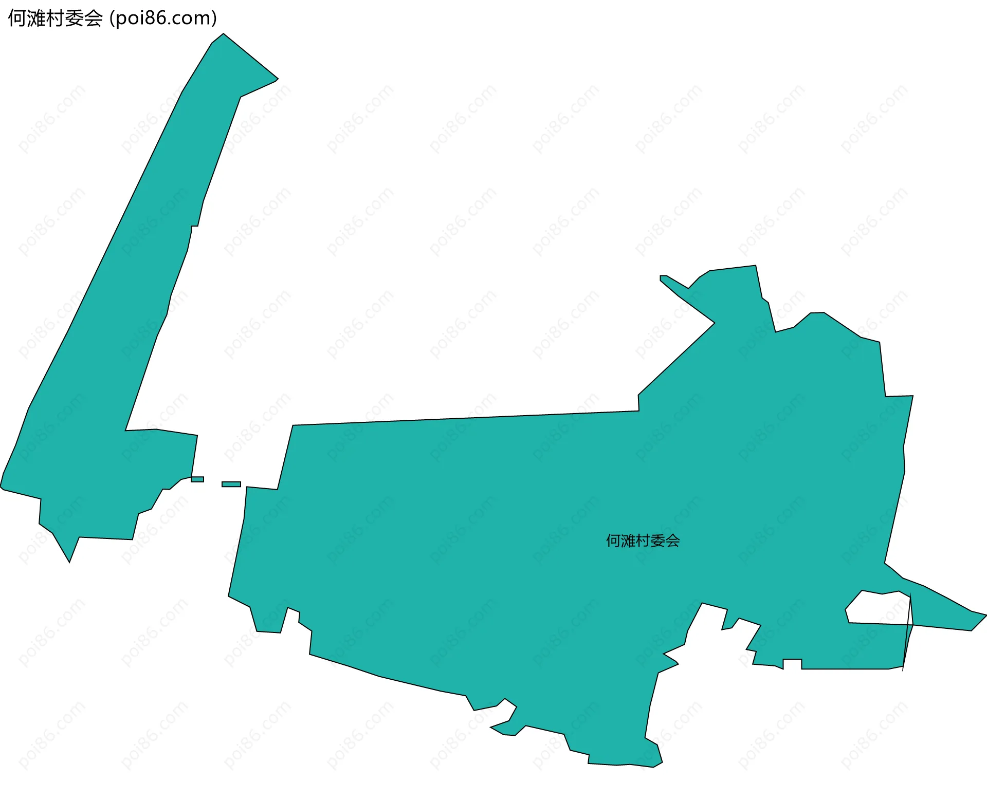 何滩村委会边界地图