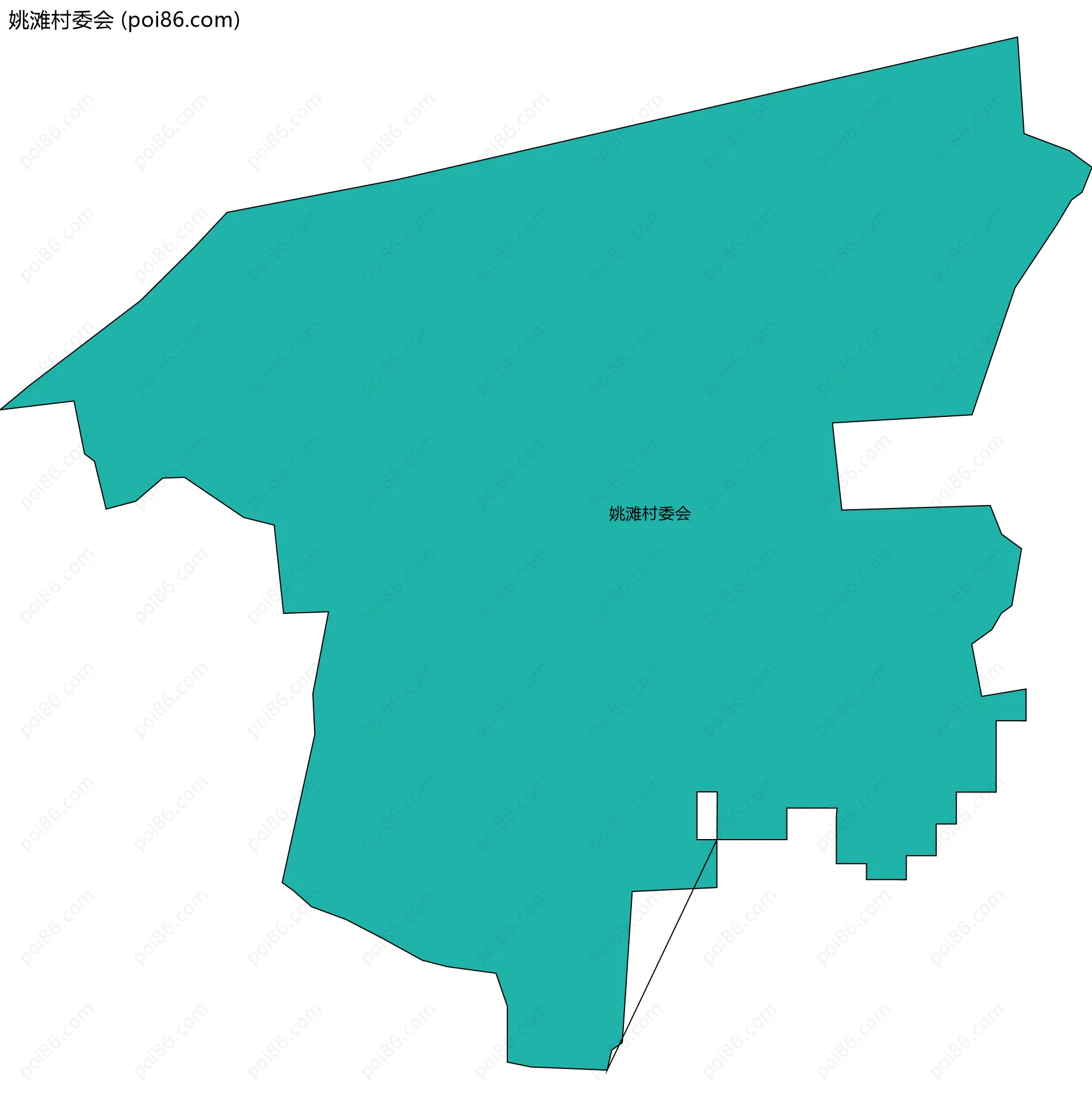 姚滩村委会边界地图