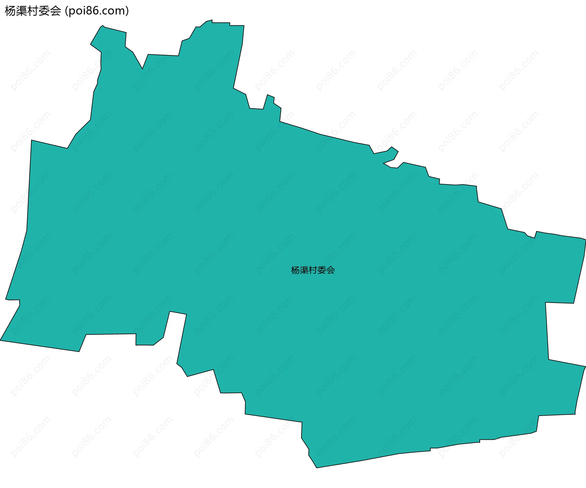 杨渠村委会边界地图
