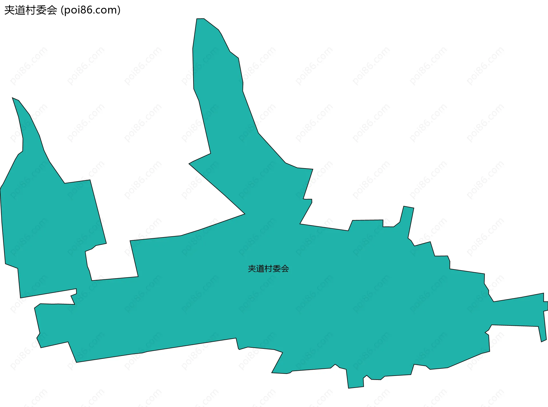 夹道村委会边界地图