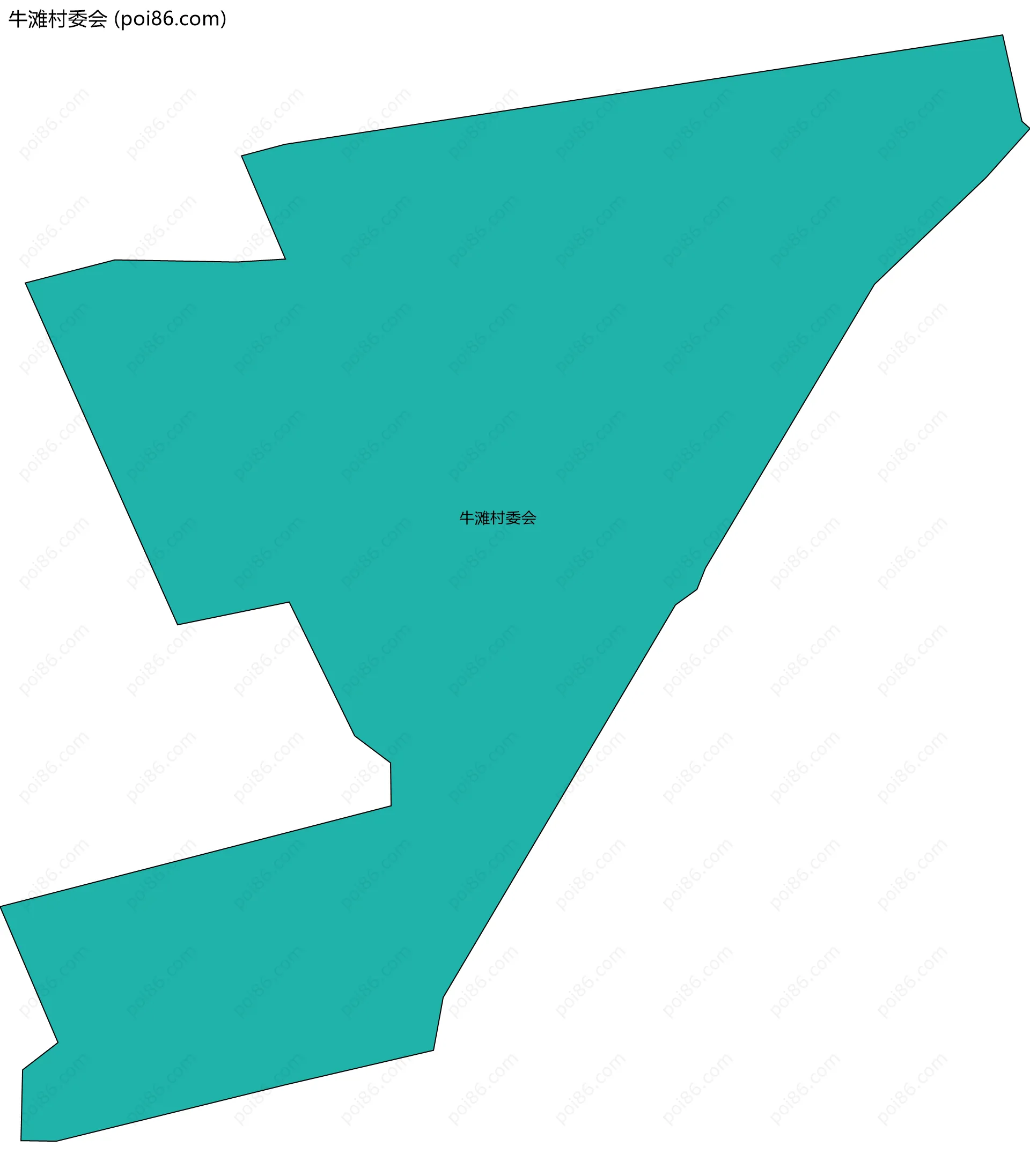 牛滩村委会边界地图