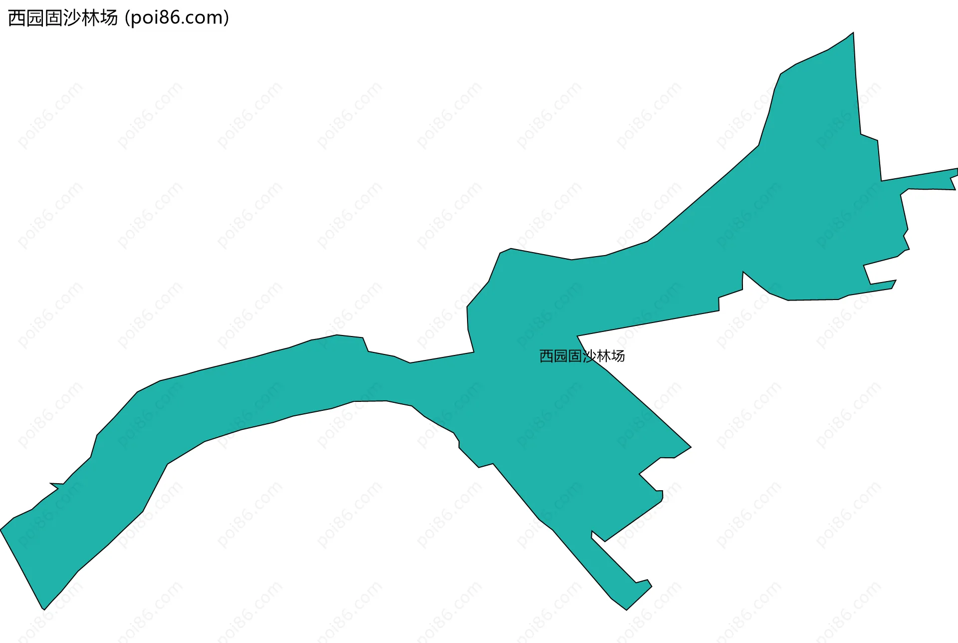 西园固沙林场边界地图