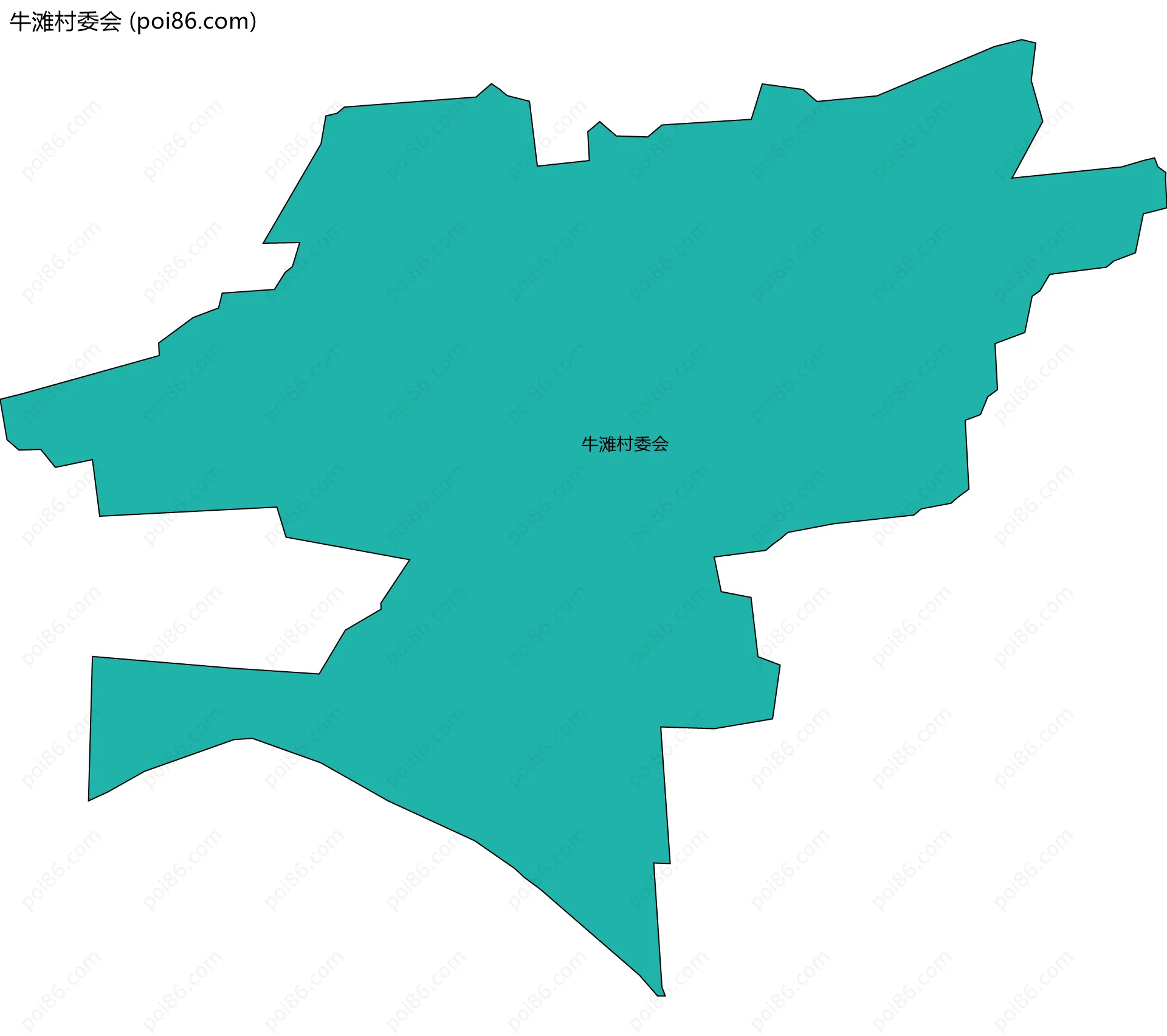 牛滩村委会边界地图