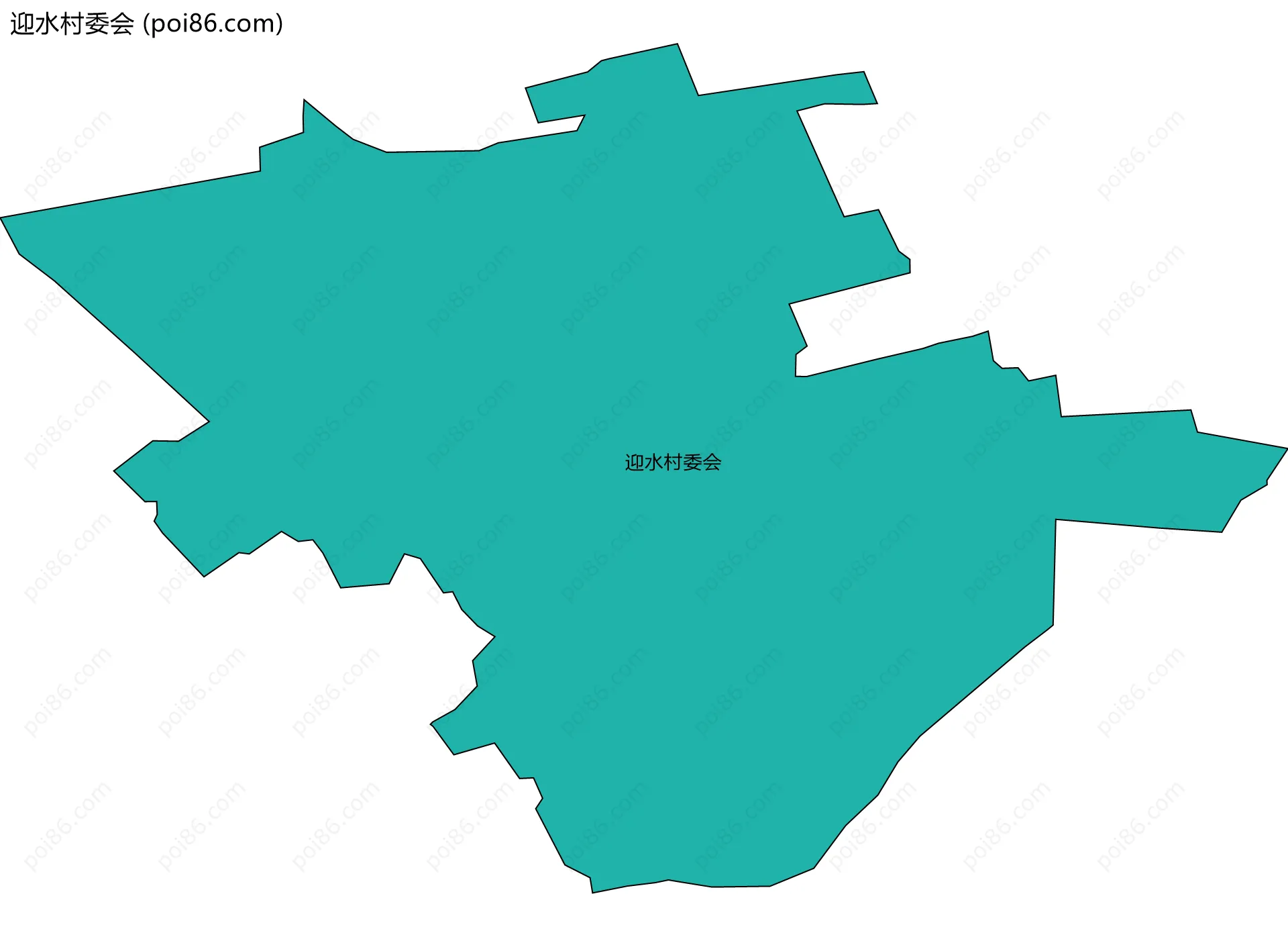 迎水村委会边界地图