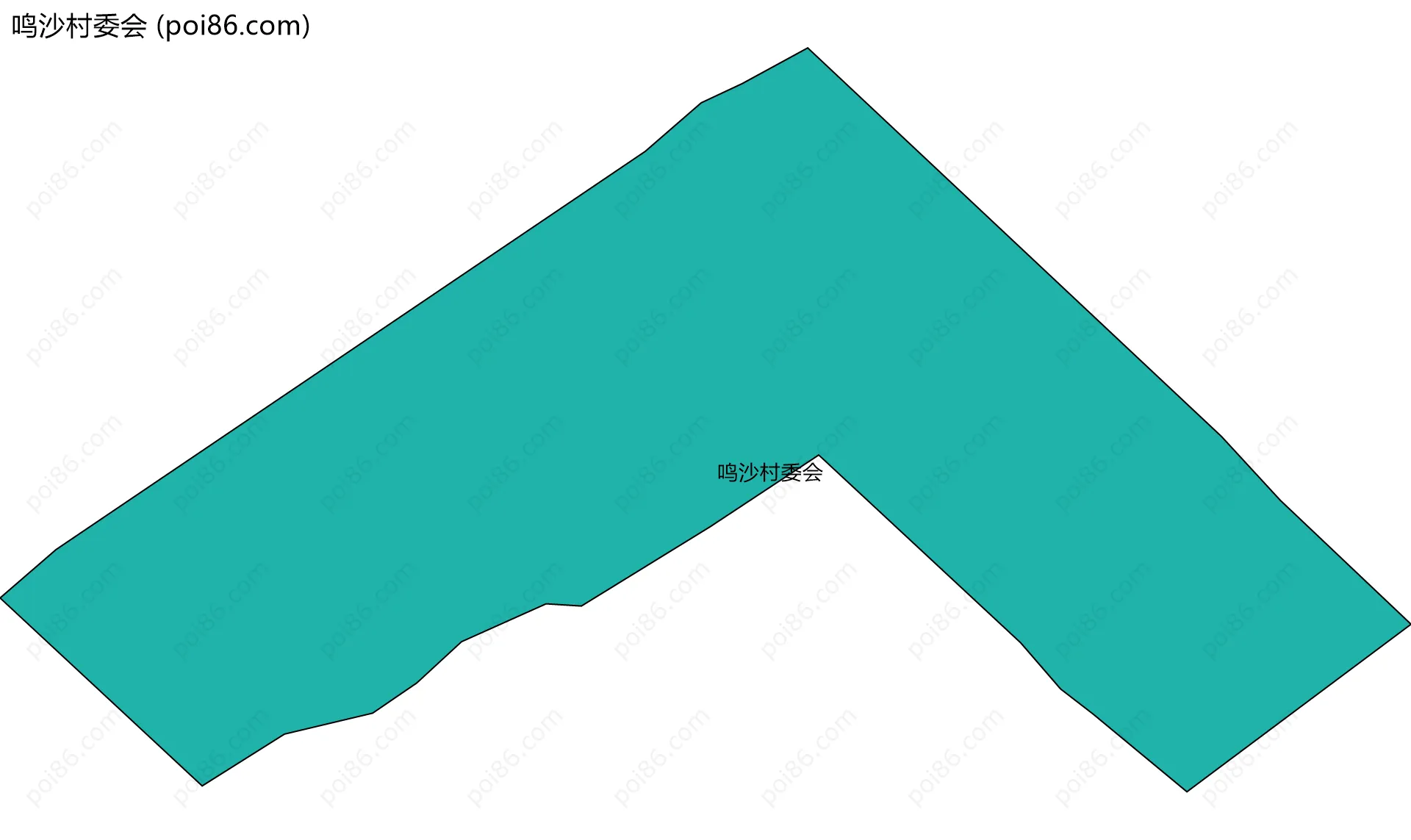 鸣沙村委会边界地图