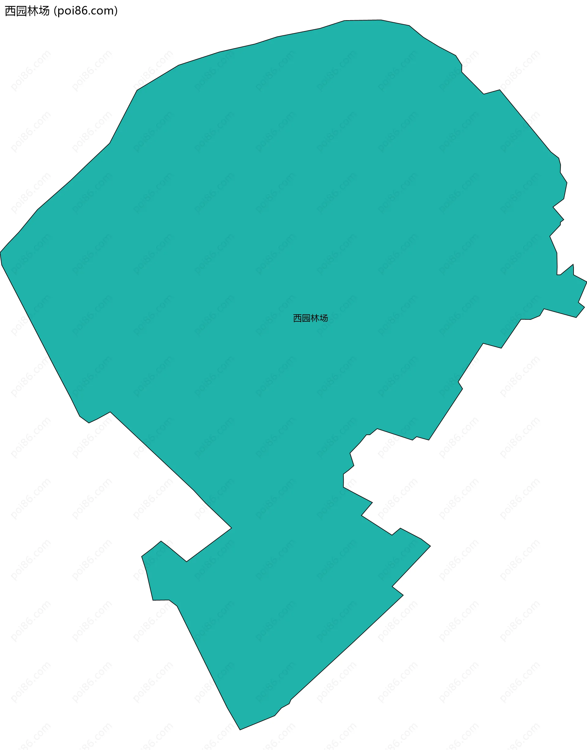 西园林场边界地图