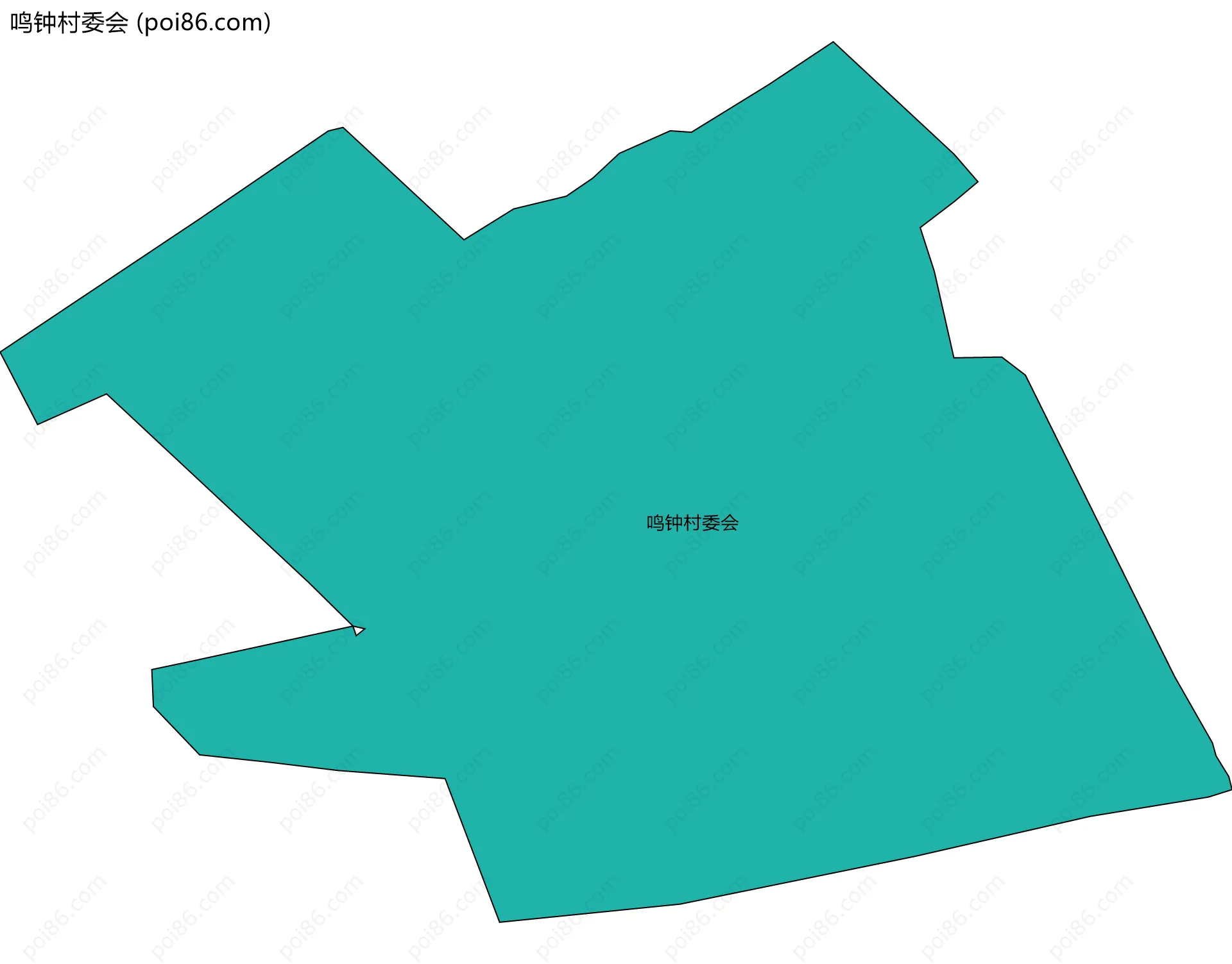 鸣钟村委会边界地图