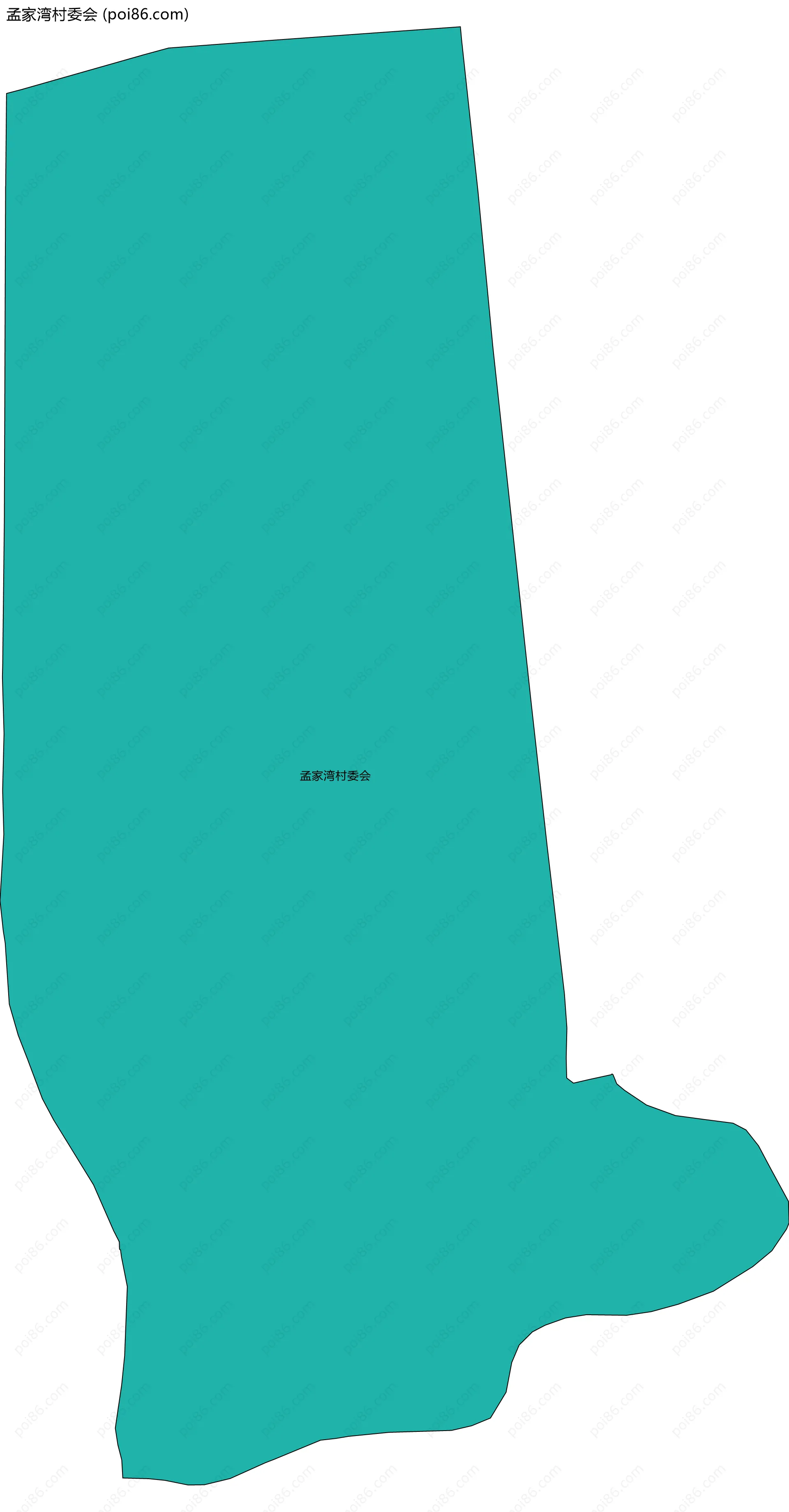 孟家湾村委会边界地图