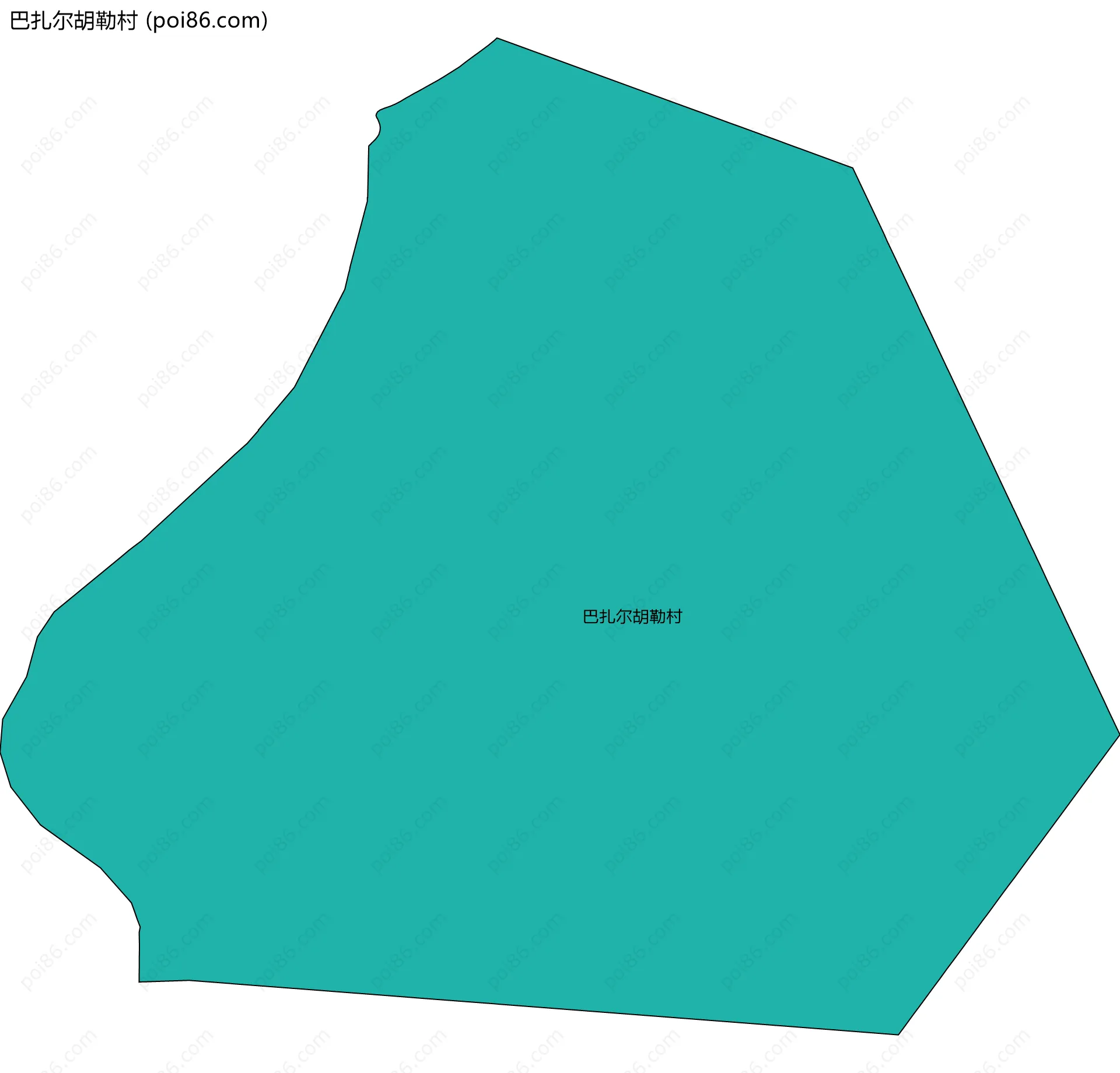 巴扎尔胡勒村边界地图