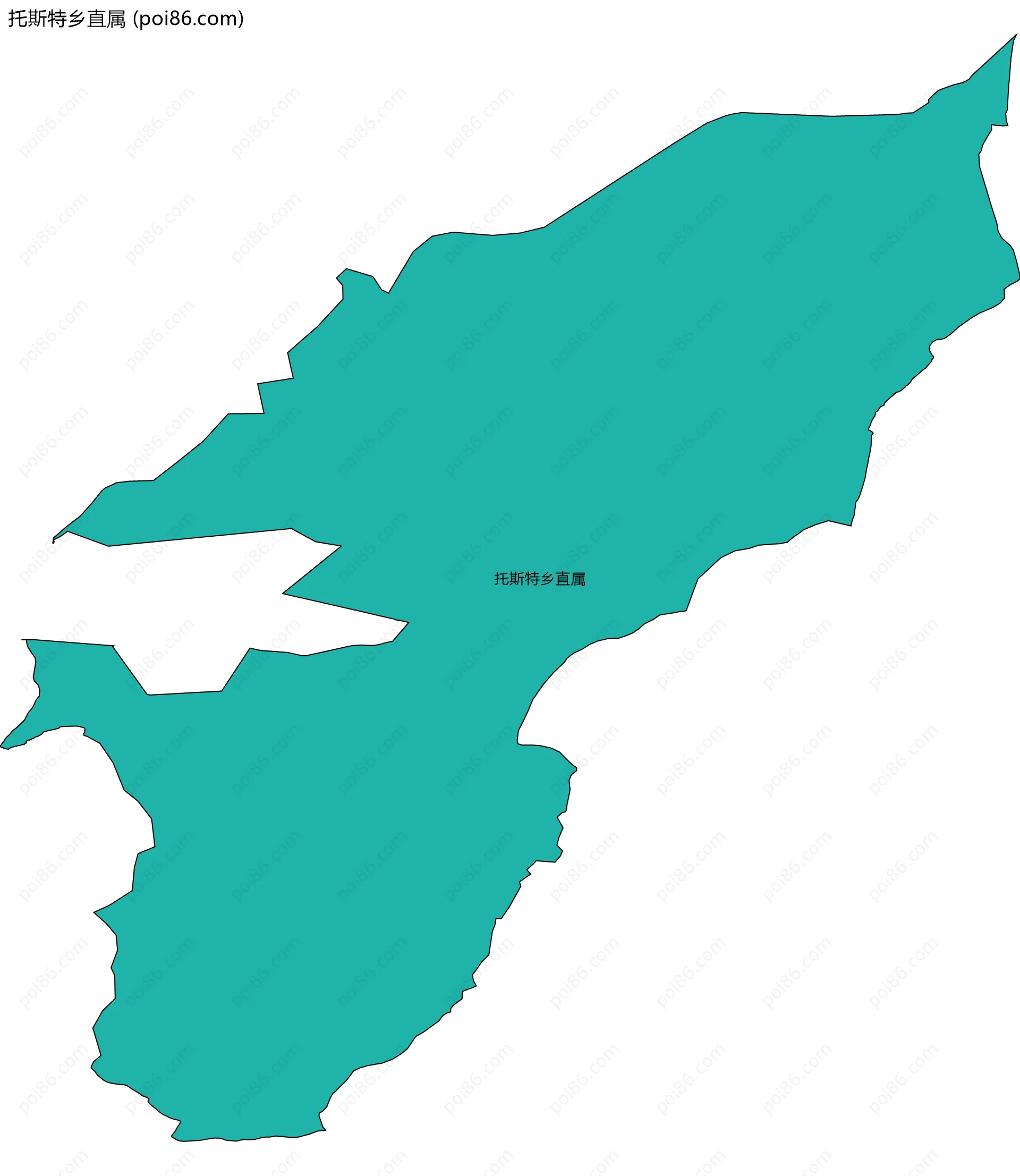 托斯特乡直属边界地图