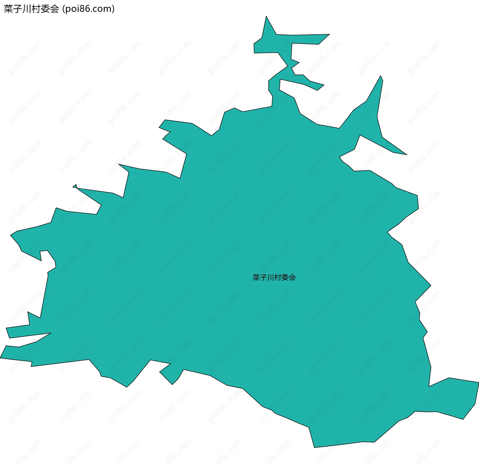 菜子川村委会边界地图