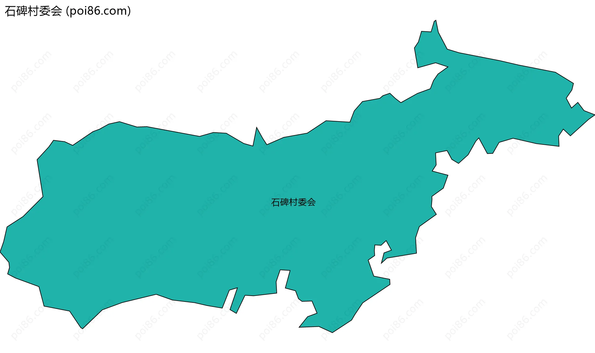石碑村委会边界地图