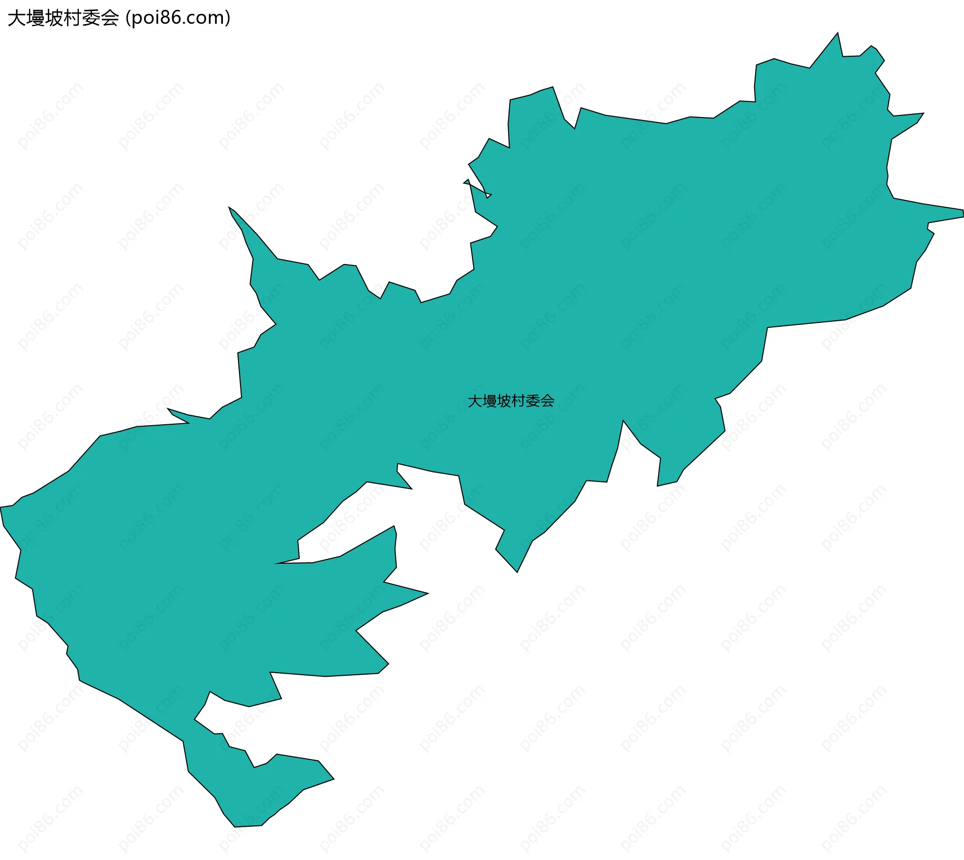 大墁坡村委会边界地图