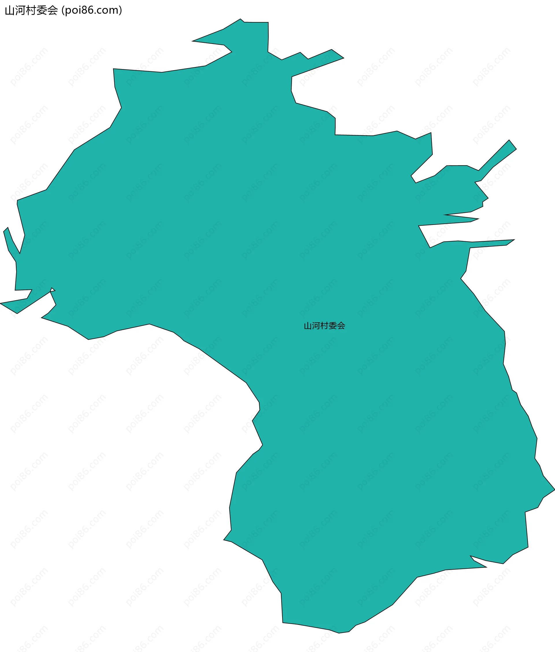 山河村委会边界地图