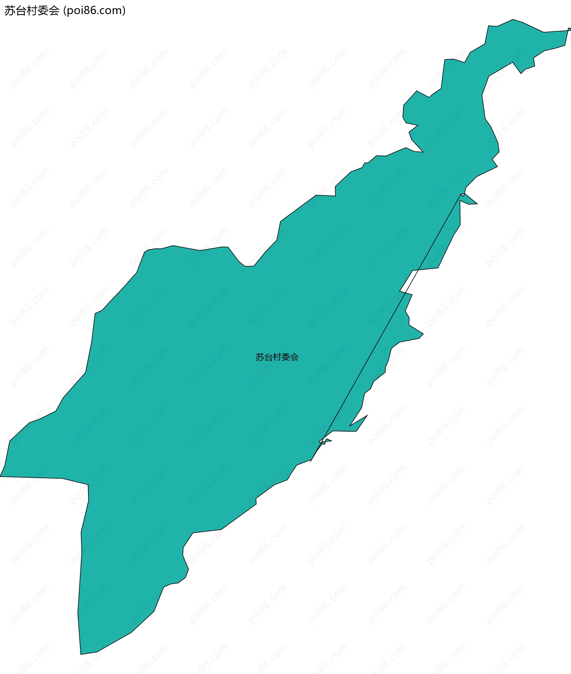 苏台村委会边界地图