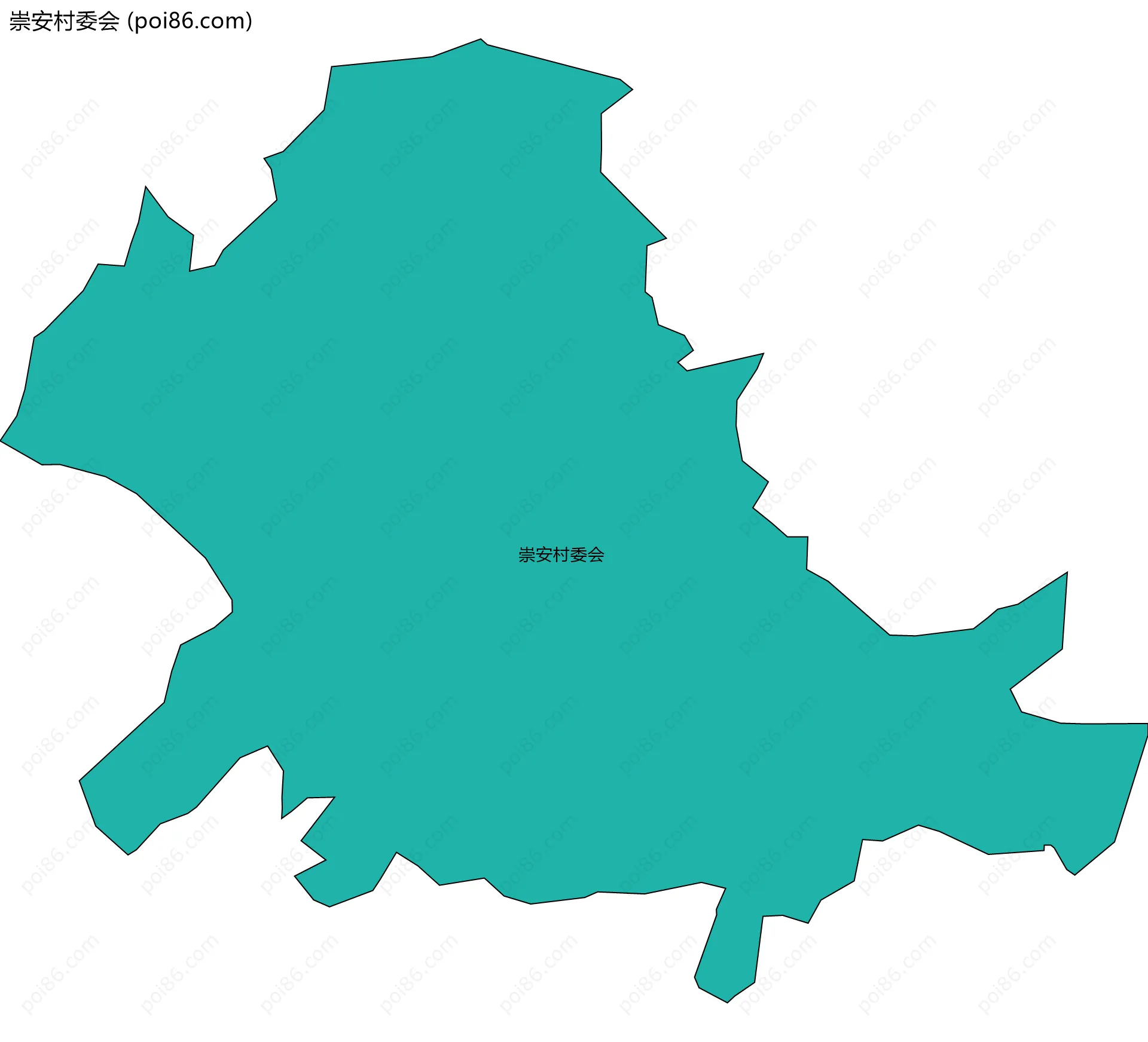 崇安村委会边界地图